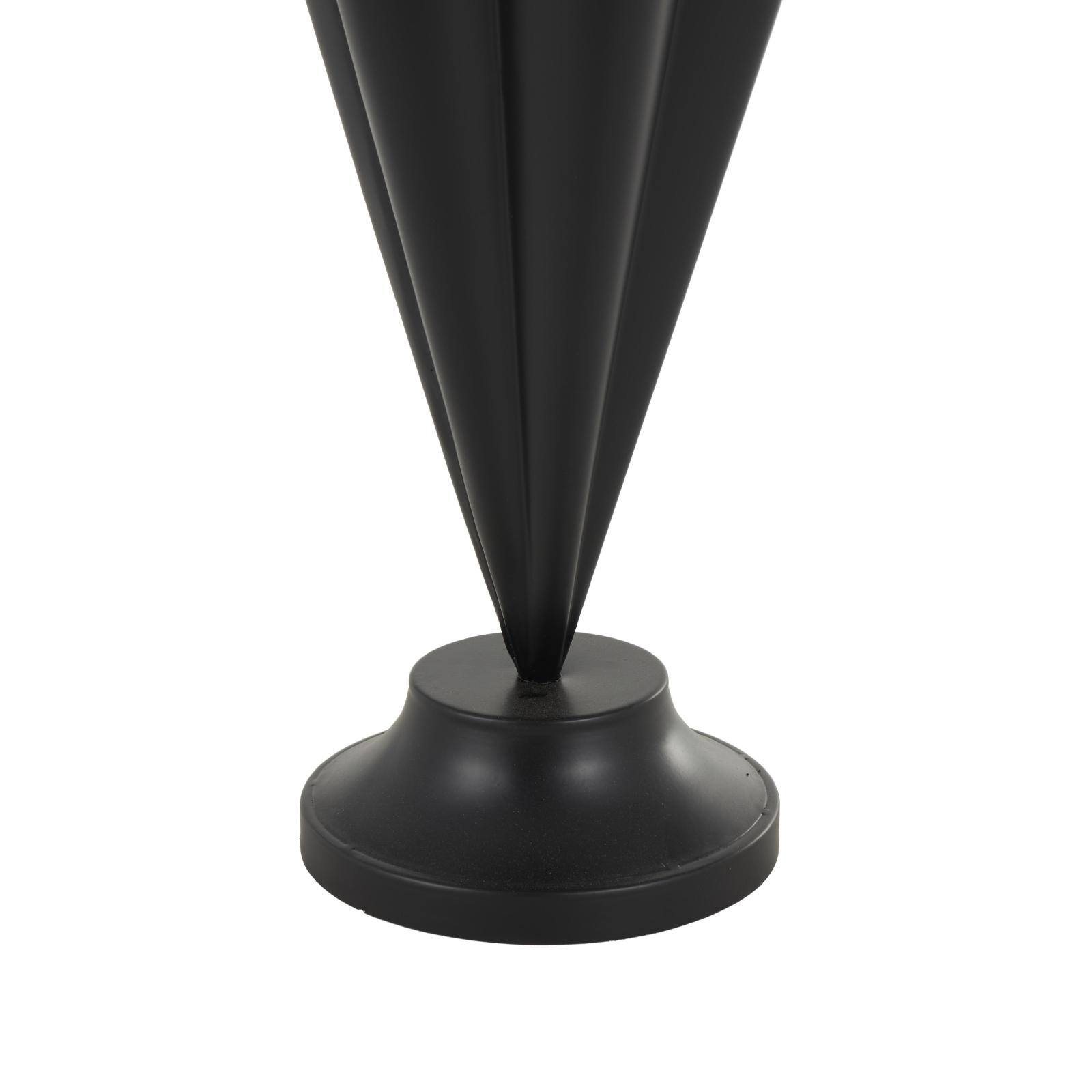 Black Metal Umbrella Stand with Gold Handle