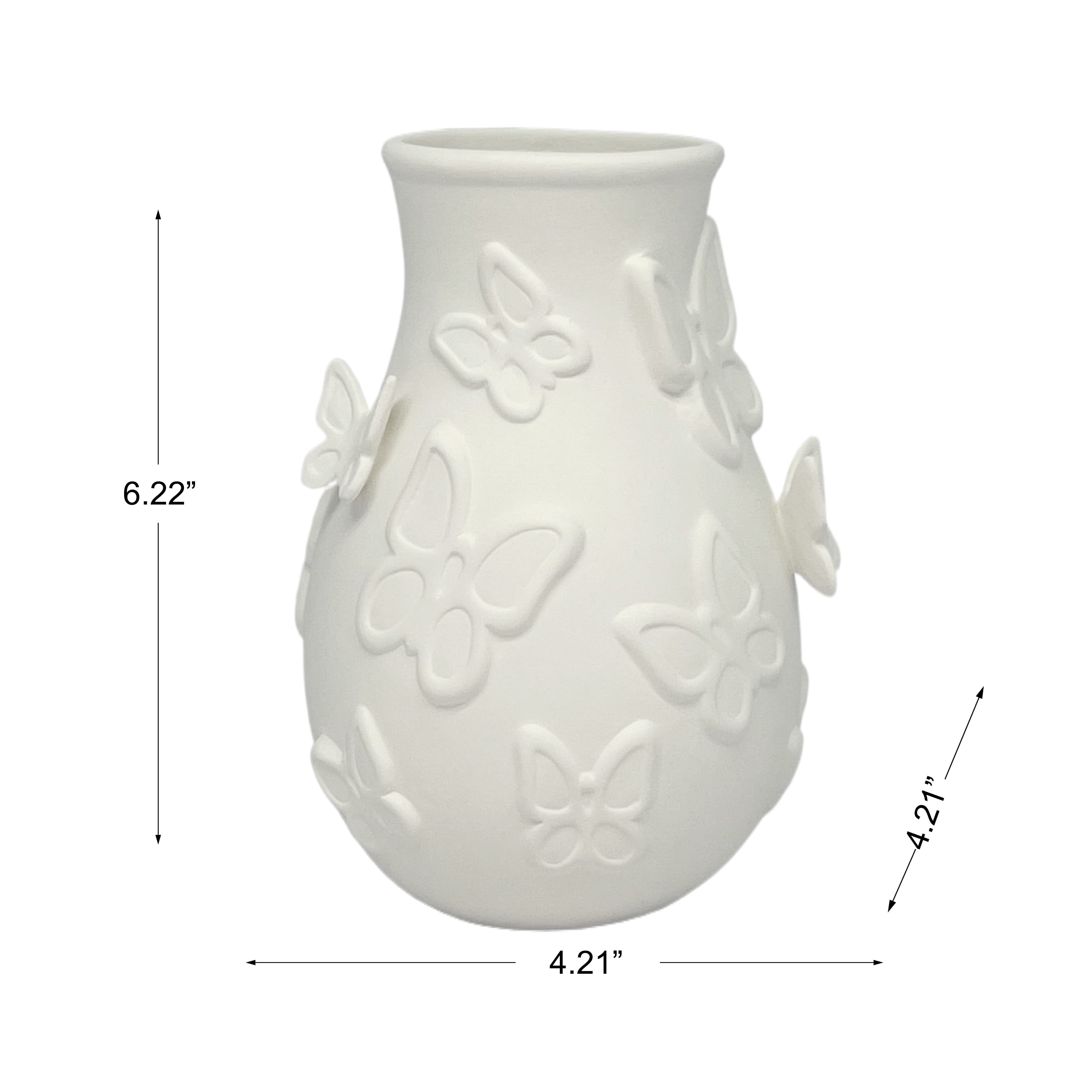 6.25" DIY Ceramic 3D Butterfly Vase by Make Market®