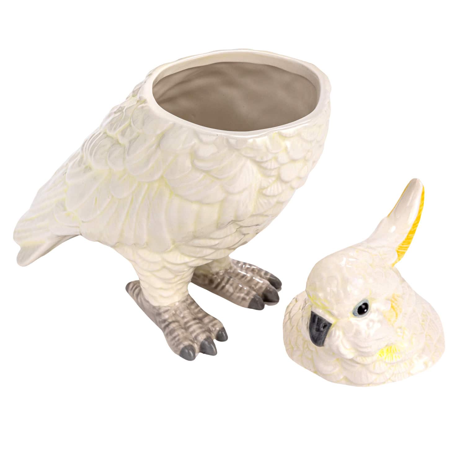 Hello Honey® 9.25" White Ceramic Cockatoo Jar