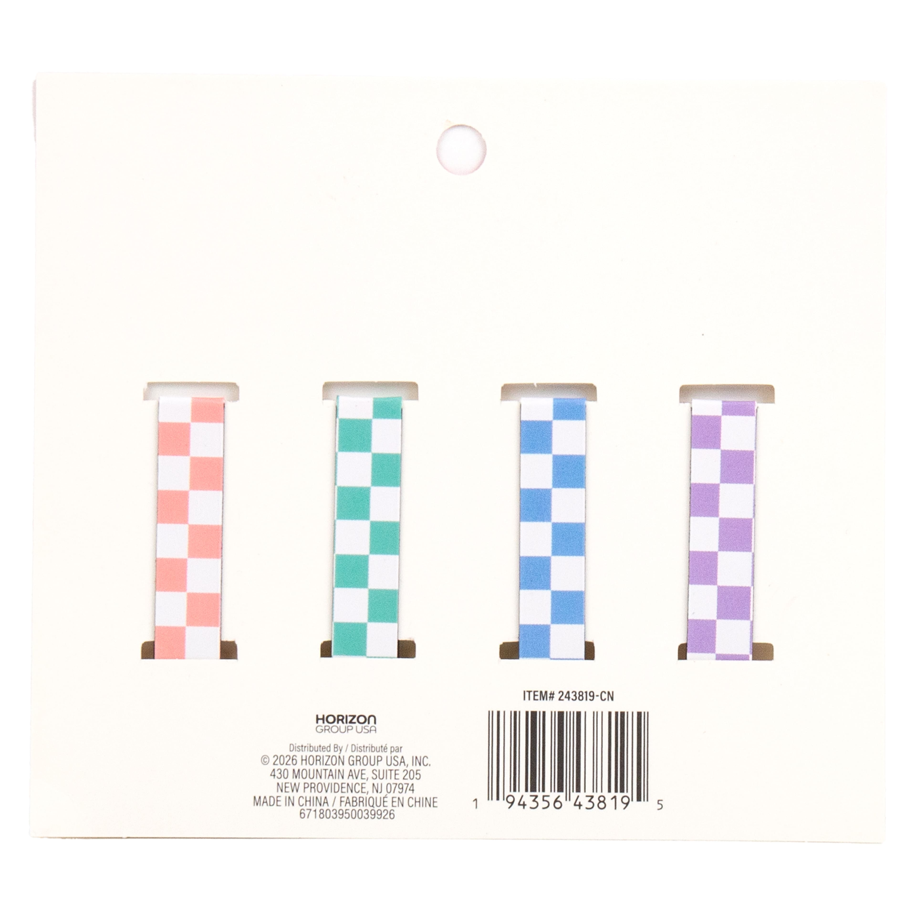 Checkered Magnetic Bookmark Set