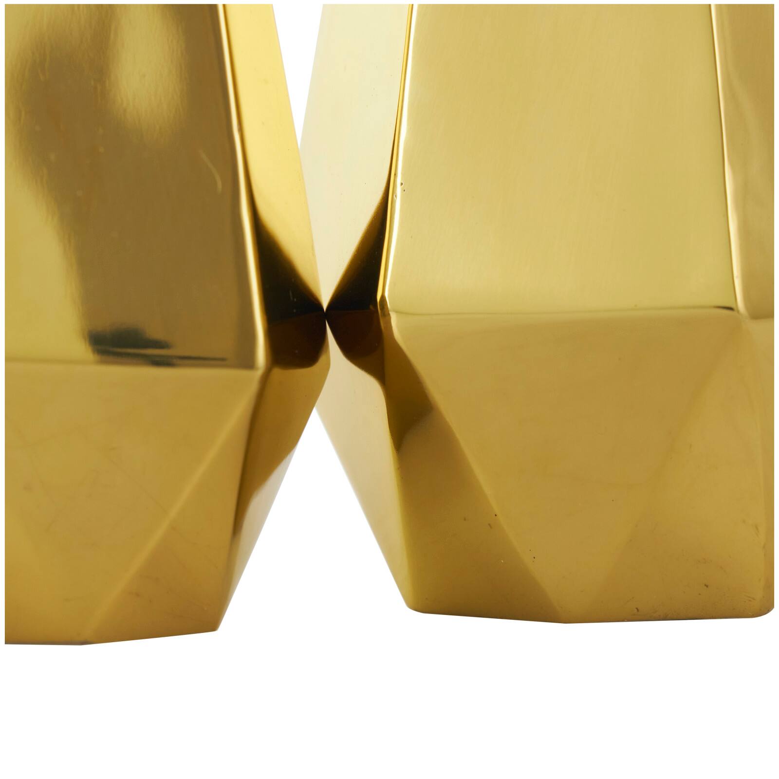 Stainless Steel Geometric Hexagon Shaped Vase Set