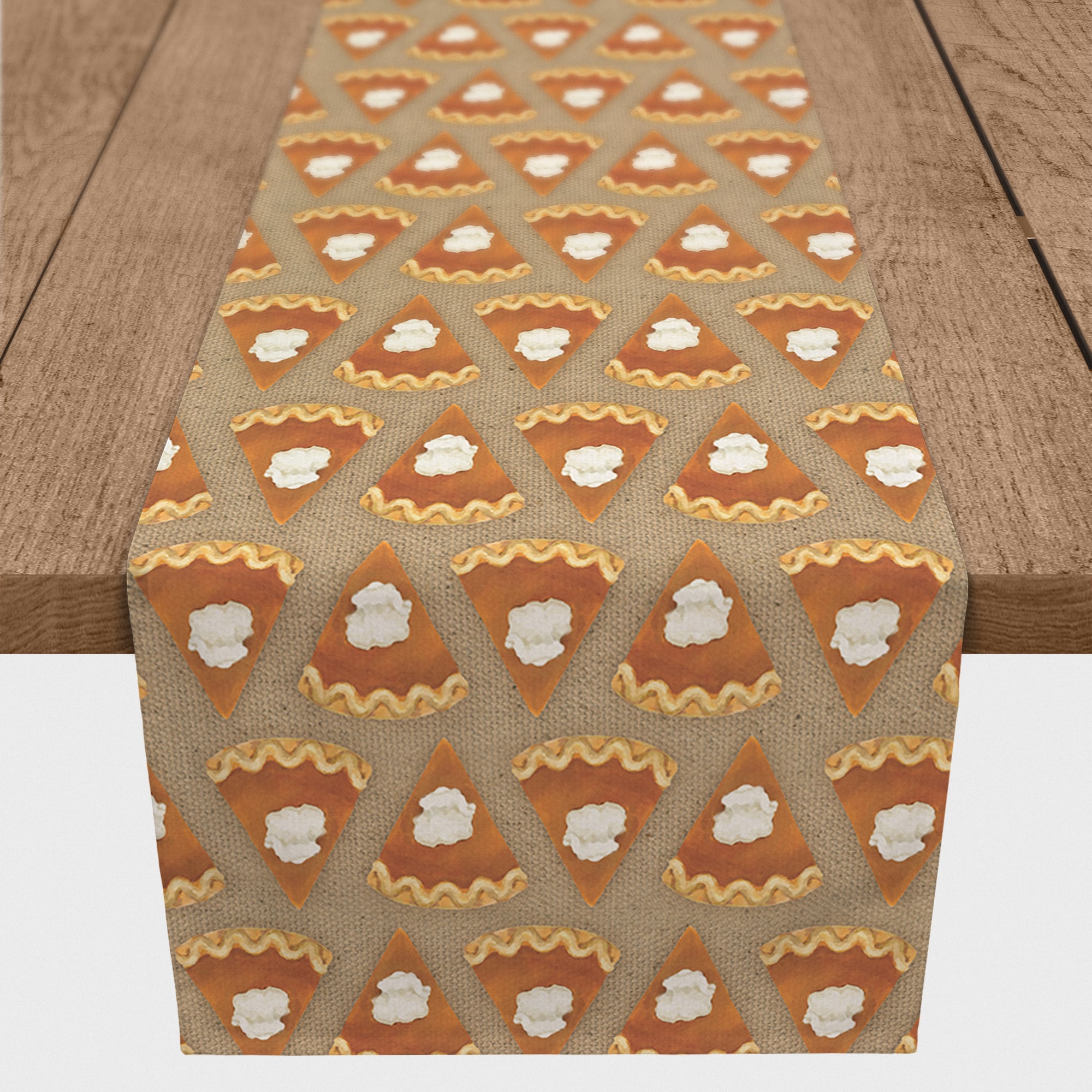 72" Pumpkin Pie Pattern Poly Twill Table Runner