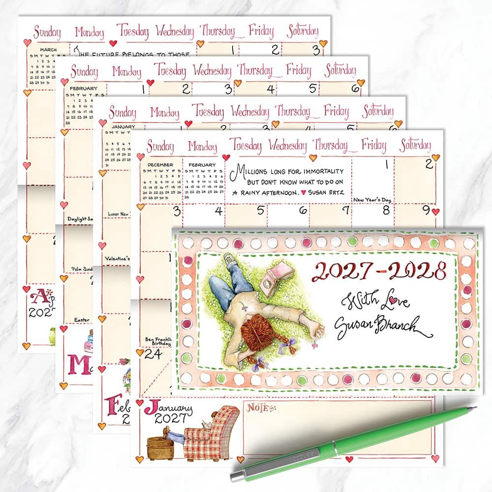 2027-2028 Susan Branch Small Monthly Pocket Planner
