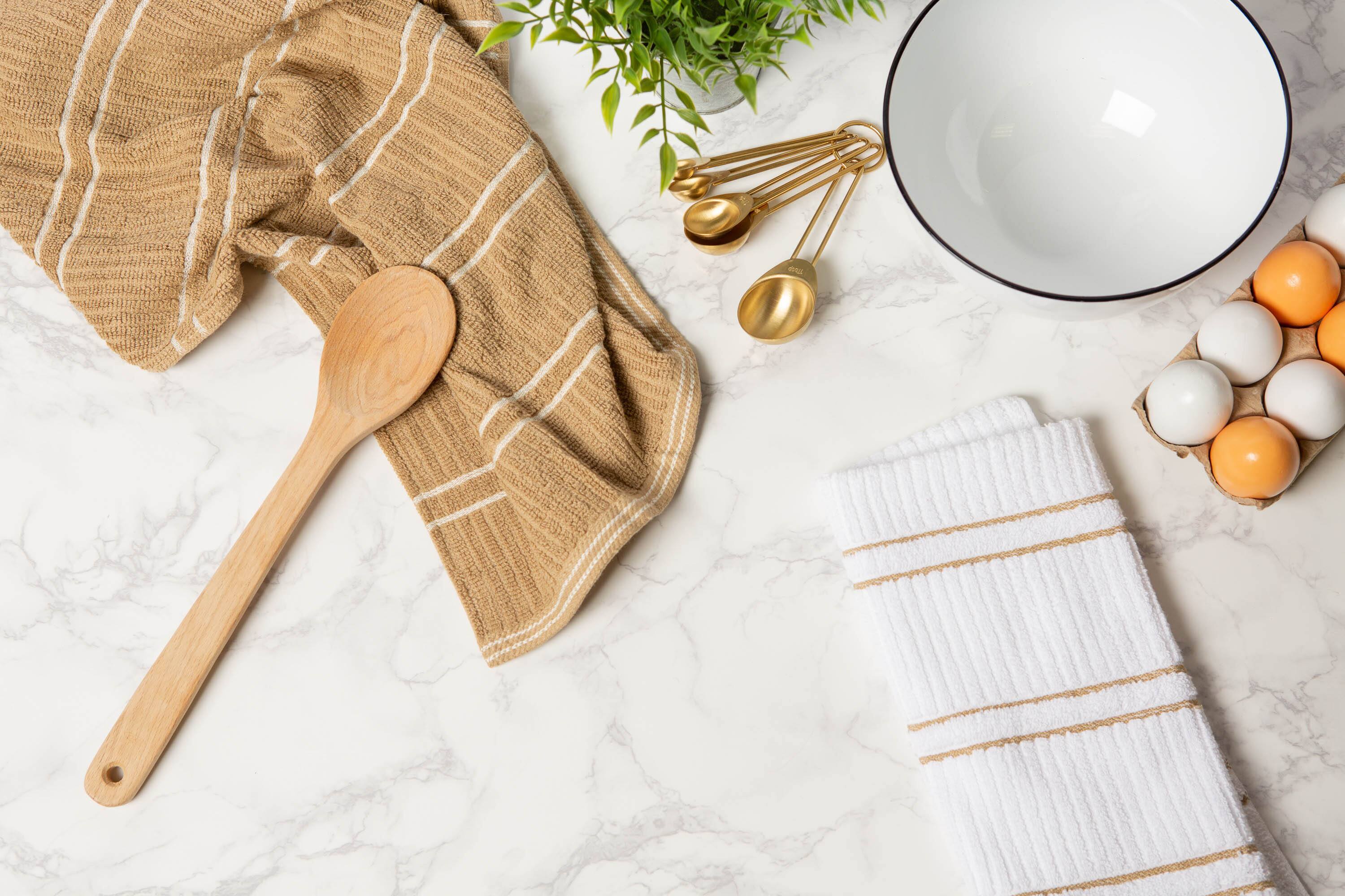 DII® Striped Ribbed Terry Dish Towels, 6ct.