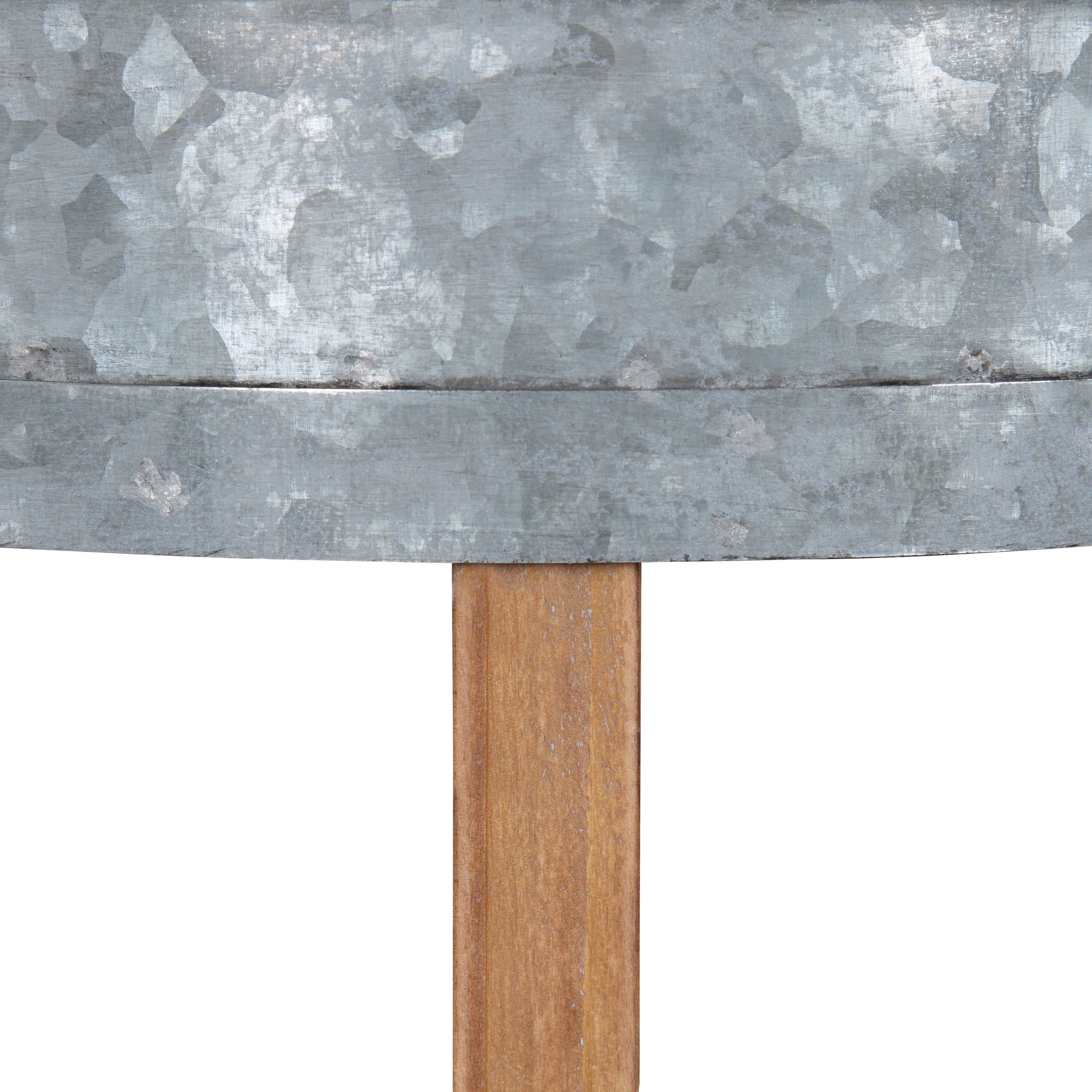 Kate and Laurel 6ft. Eudora Faux Eucalyptus Tree in Gavri Wood & Metal Planter