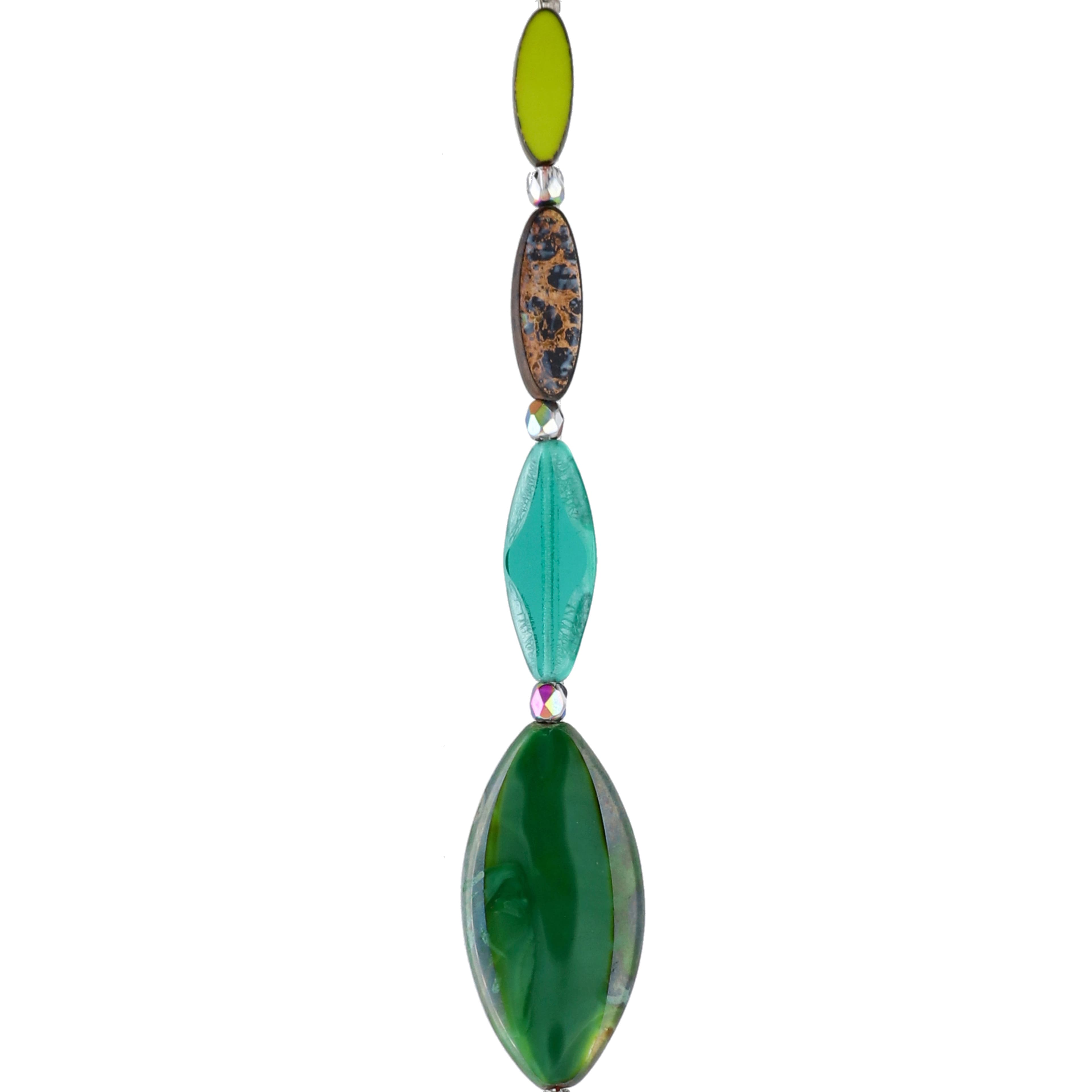 Smooth Green Czech Glass Oval Bead Mix by Bead Landing™