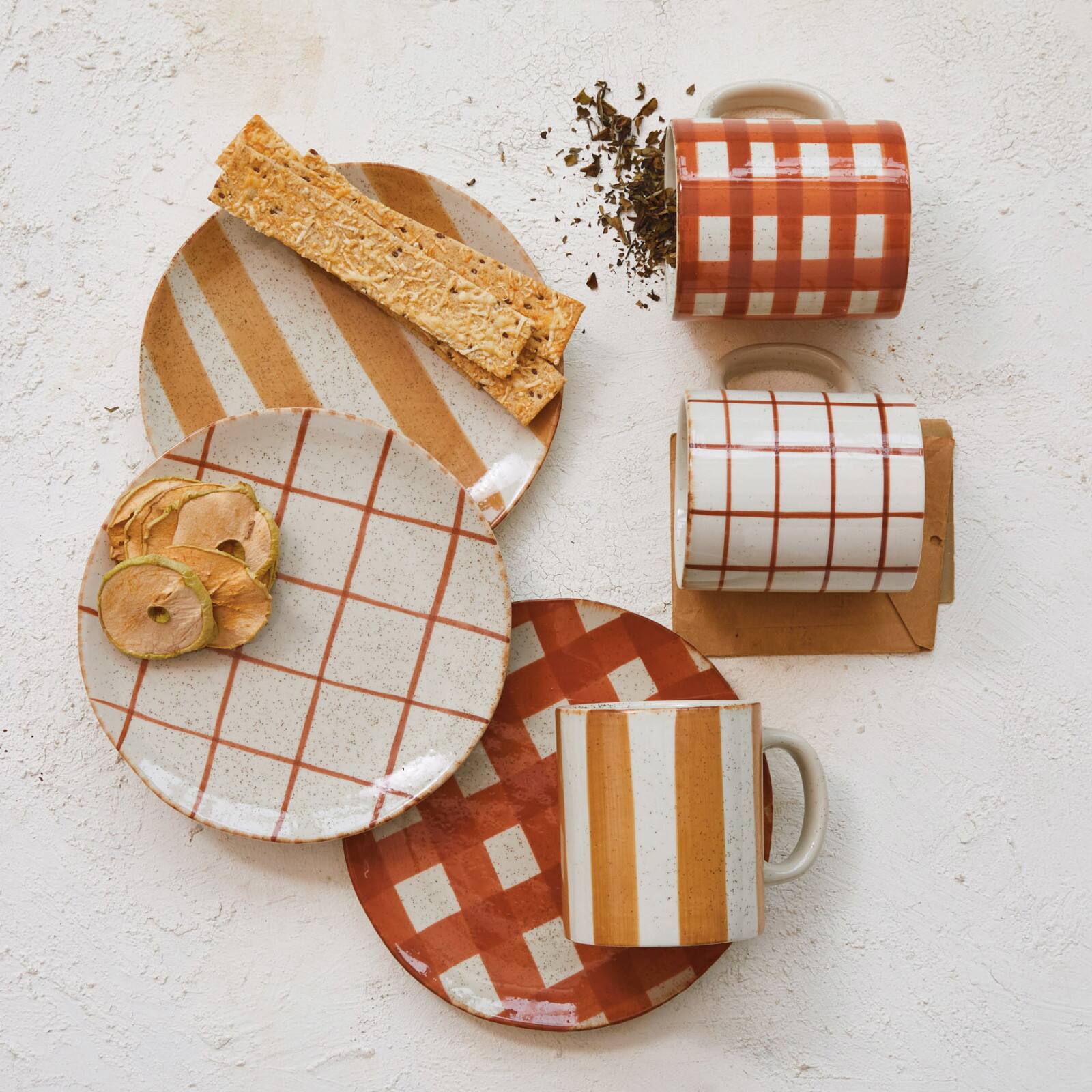Hello Honey® 16oz. Round Hand-Painted Stoneware Mug Set