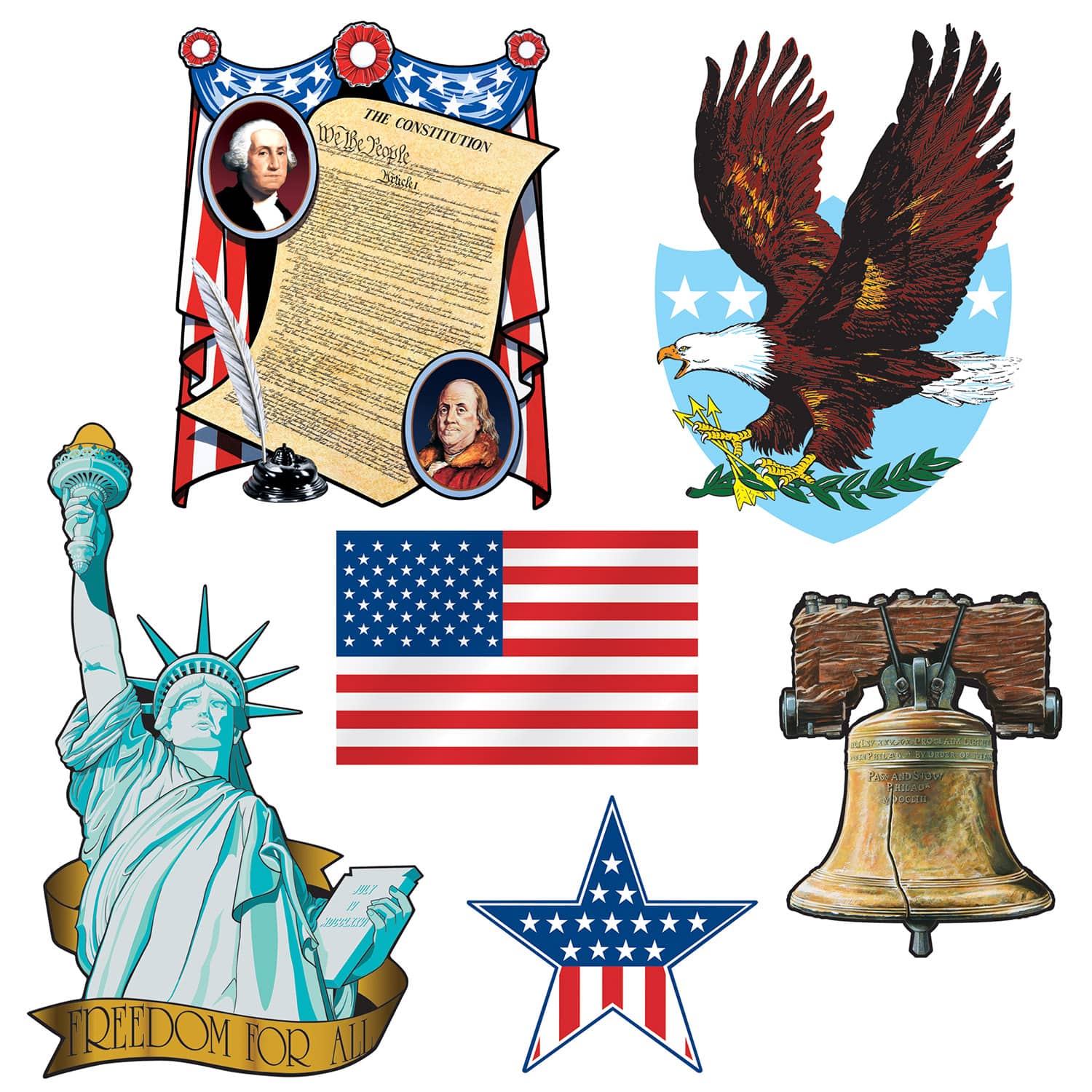 Beistle Patriotic Cutouts, 6ct.