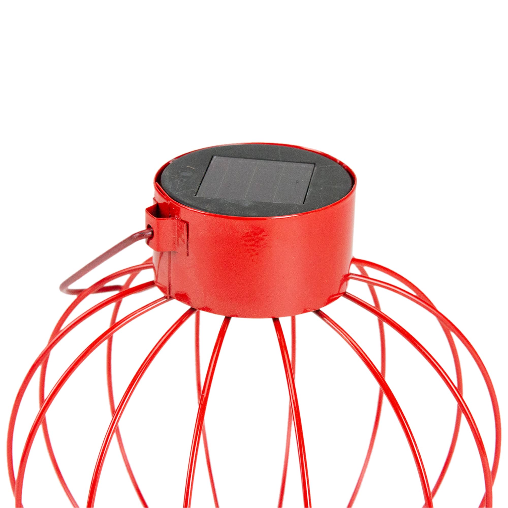 6.5" Outdoor Hanging LED Solar Lantern with Handle
