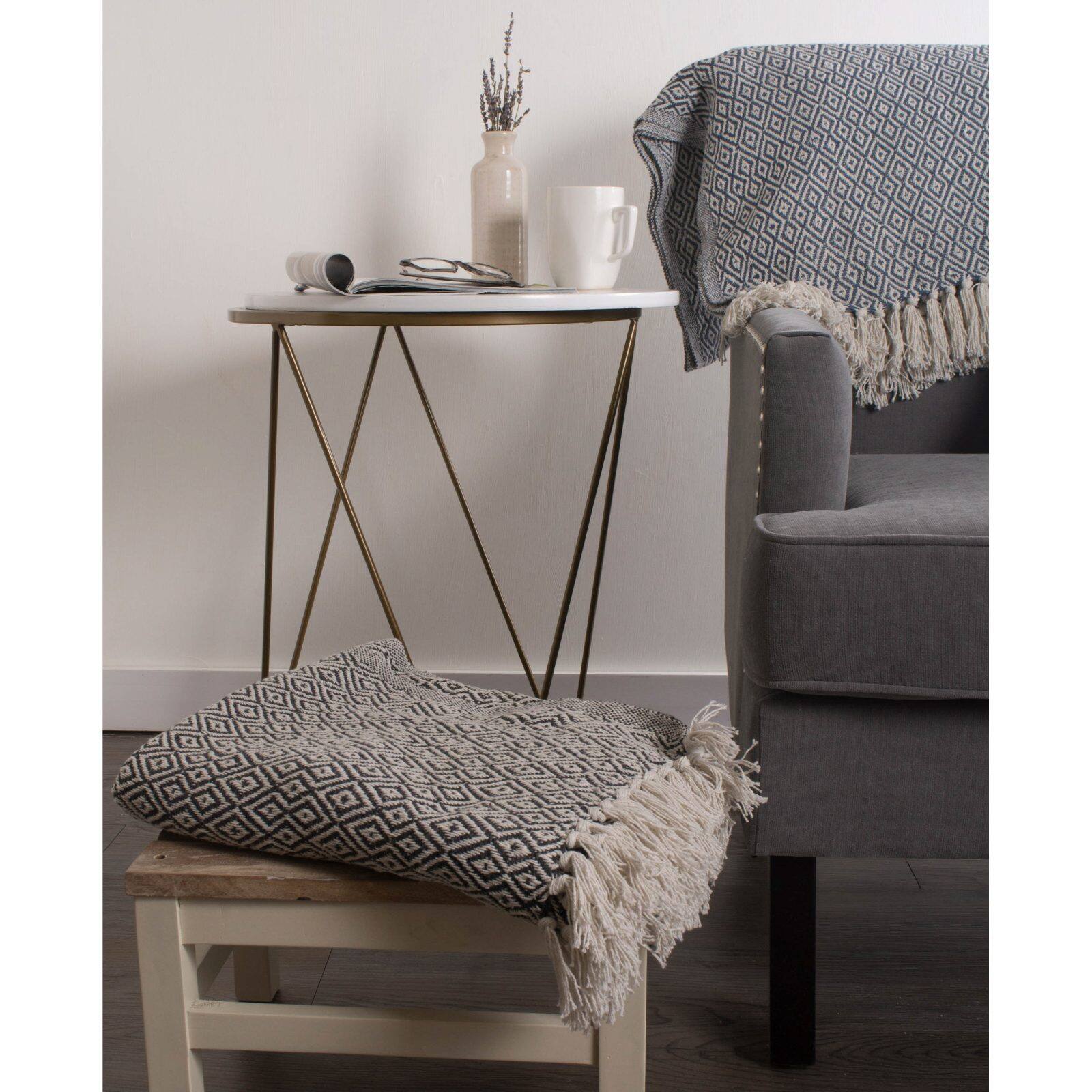 DII® French Blue Double Diamond Throw