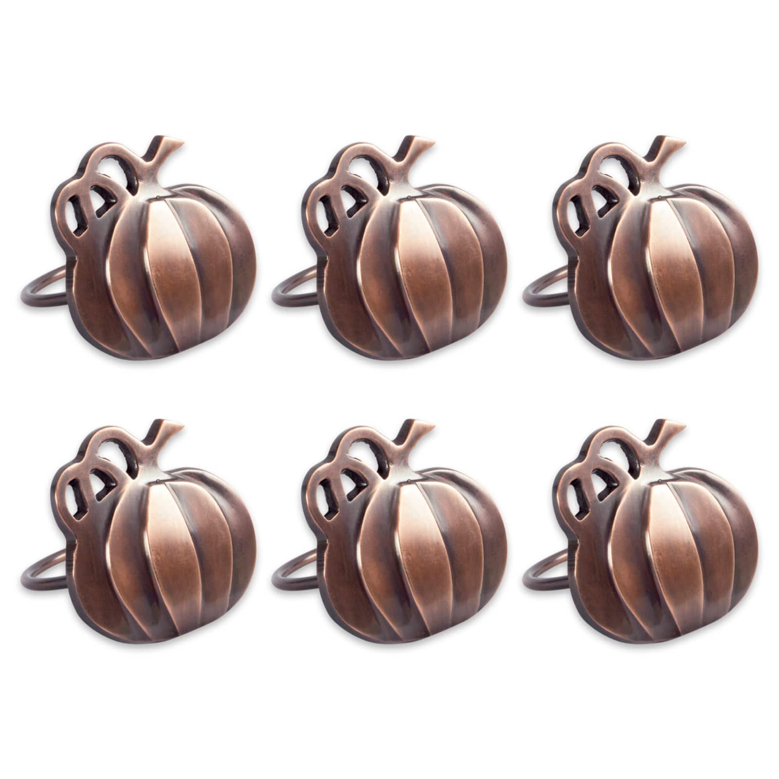 DII® Harvest Pumpkin Napkin Ring Set, 6ct.
