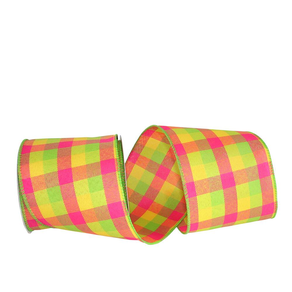 JAM Paper 1.5" x 10yd. Twill Wired Celine Plaid Ribbon