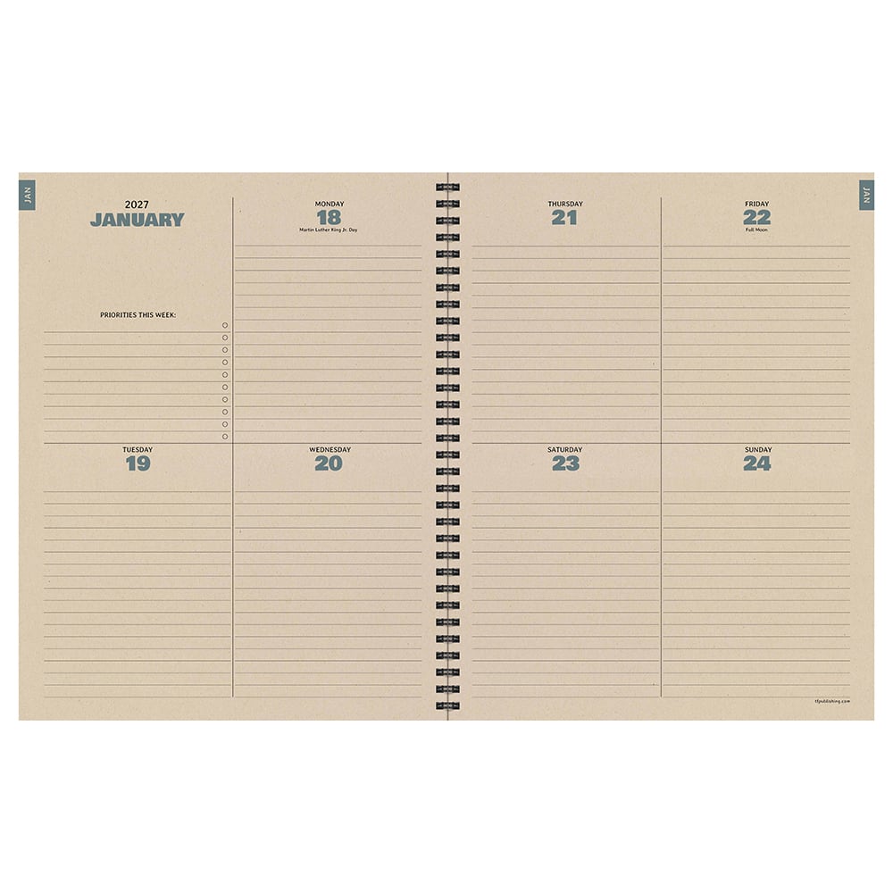 2027 Foggy Forest Large Weekly Monthly Planner