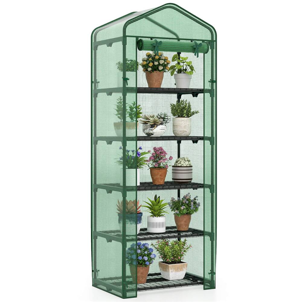 Costway 27" x 19" x 75" Mini Greenhouse with 5 Tier Shelves