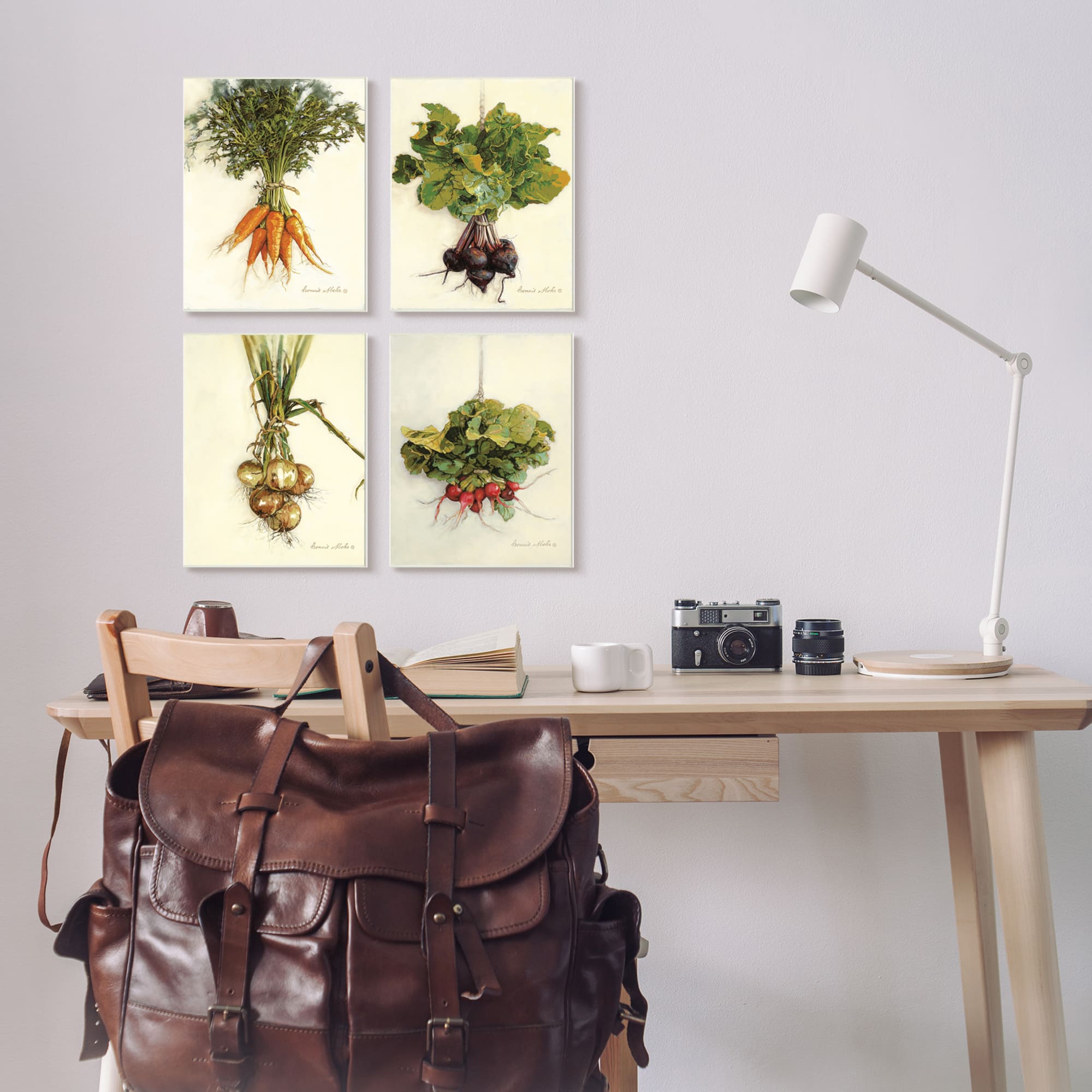 Stupell Industries Kitchen Vegetable Bunches Farm Radish Beets Carrots Onions Wall Plaque