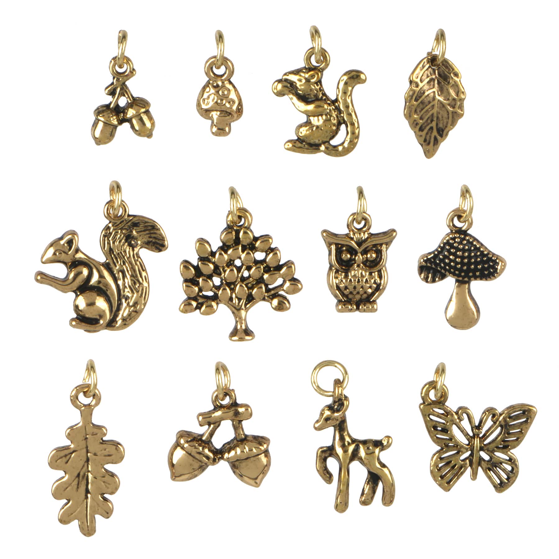 Gold Nature Plants & Animals Charm Set by Bead Landing™