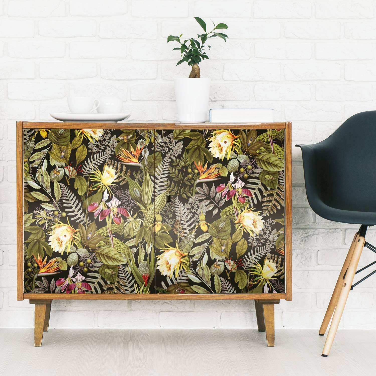 RoomMates Tropical Flowers Peel & Stick Wallpaper