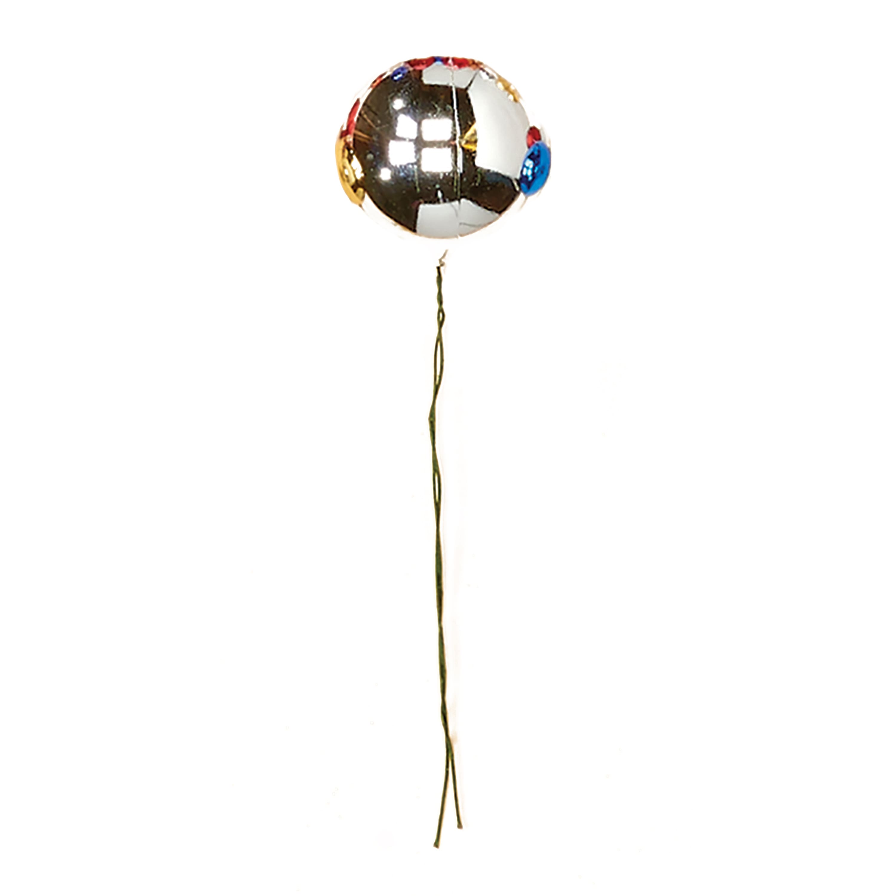 Christmas Plastic Ball on Wire Pick, 12ct.