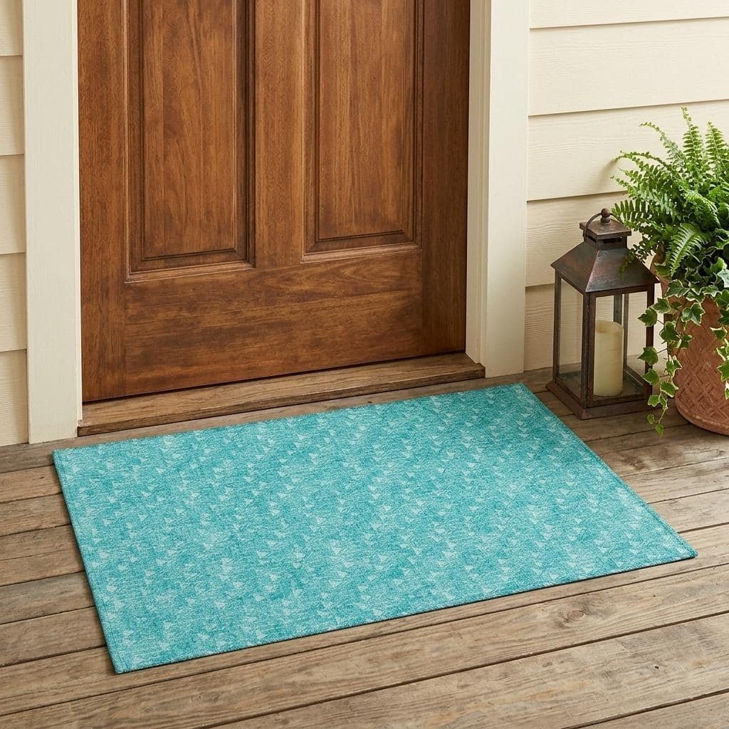 HomeRoots 2ft. x 3ft. Solid Stain Resistant Indoor/Outdoor Area Rug