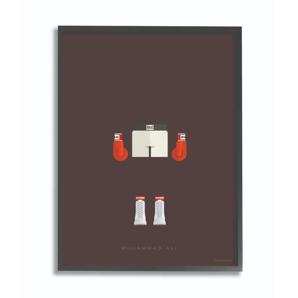 Stupell Industries Muhammad Ali Fashion Design Wall Accent with Black Frame