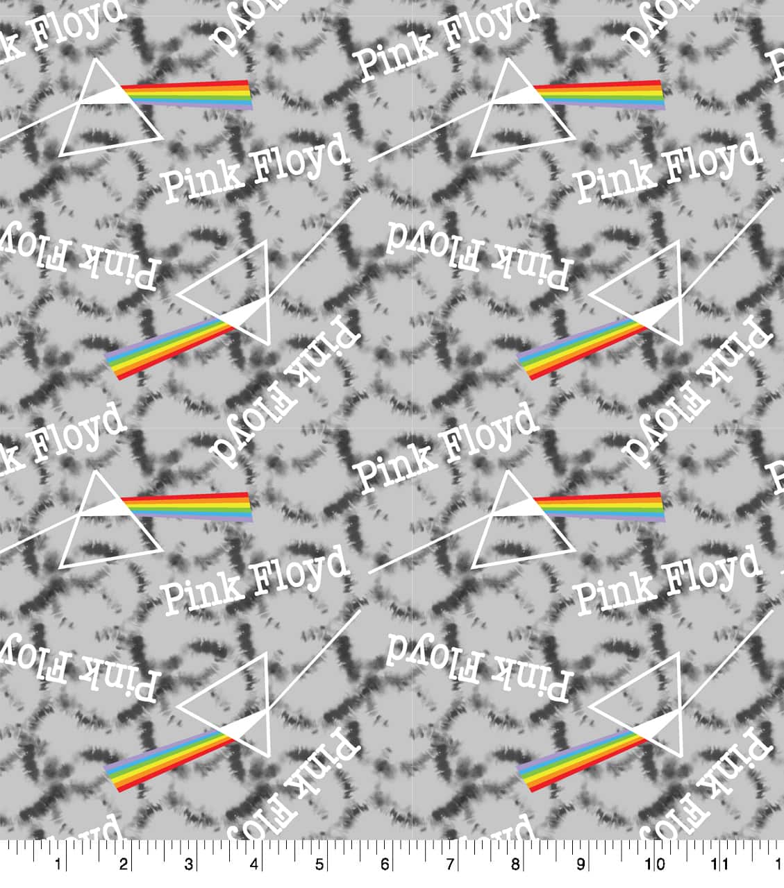 Perryscope Pink Floyd Tie Dye Dark Side Cotton Fabric