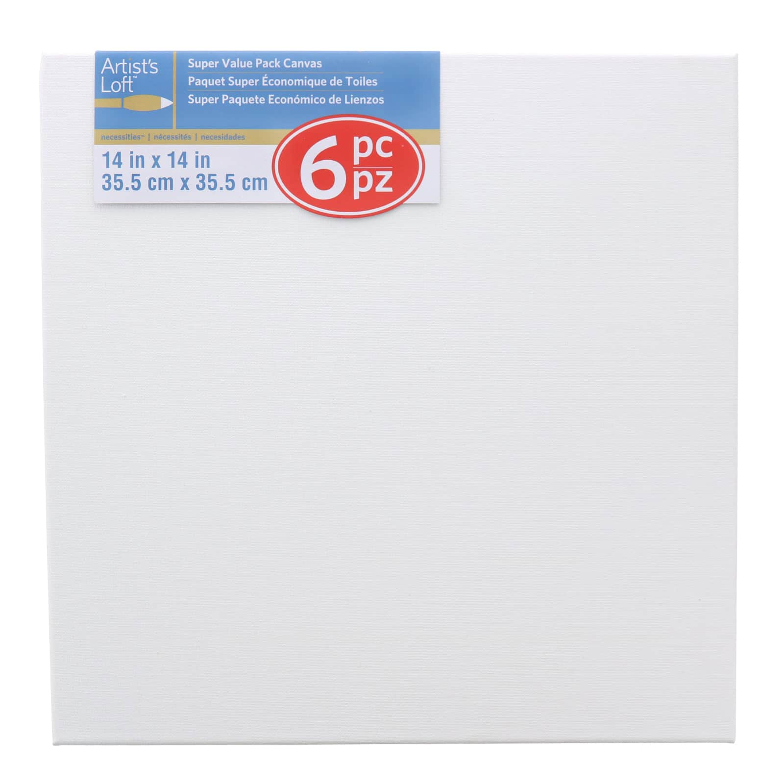 6 Pack 14" x 14" Super Value Canvas by Artist's Loft®
