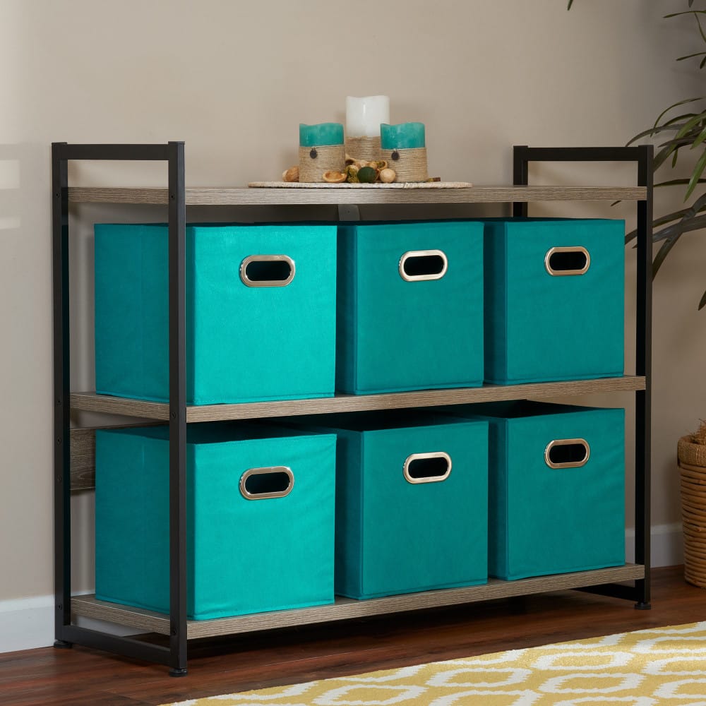 6 Pack Household Essentials 11" Fabric Storage Bins