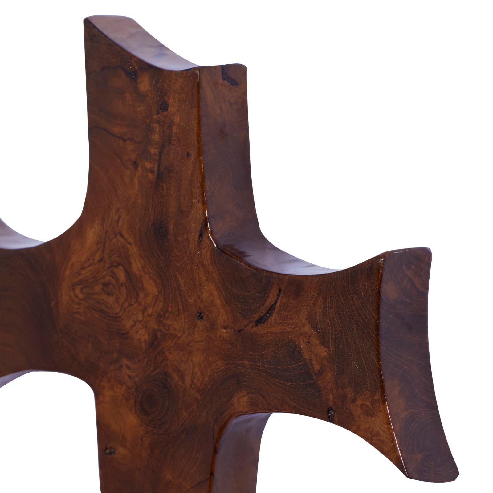 Brown Teak Wood Eclectic Style Wall Decor 14" x 10" x 1"