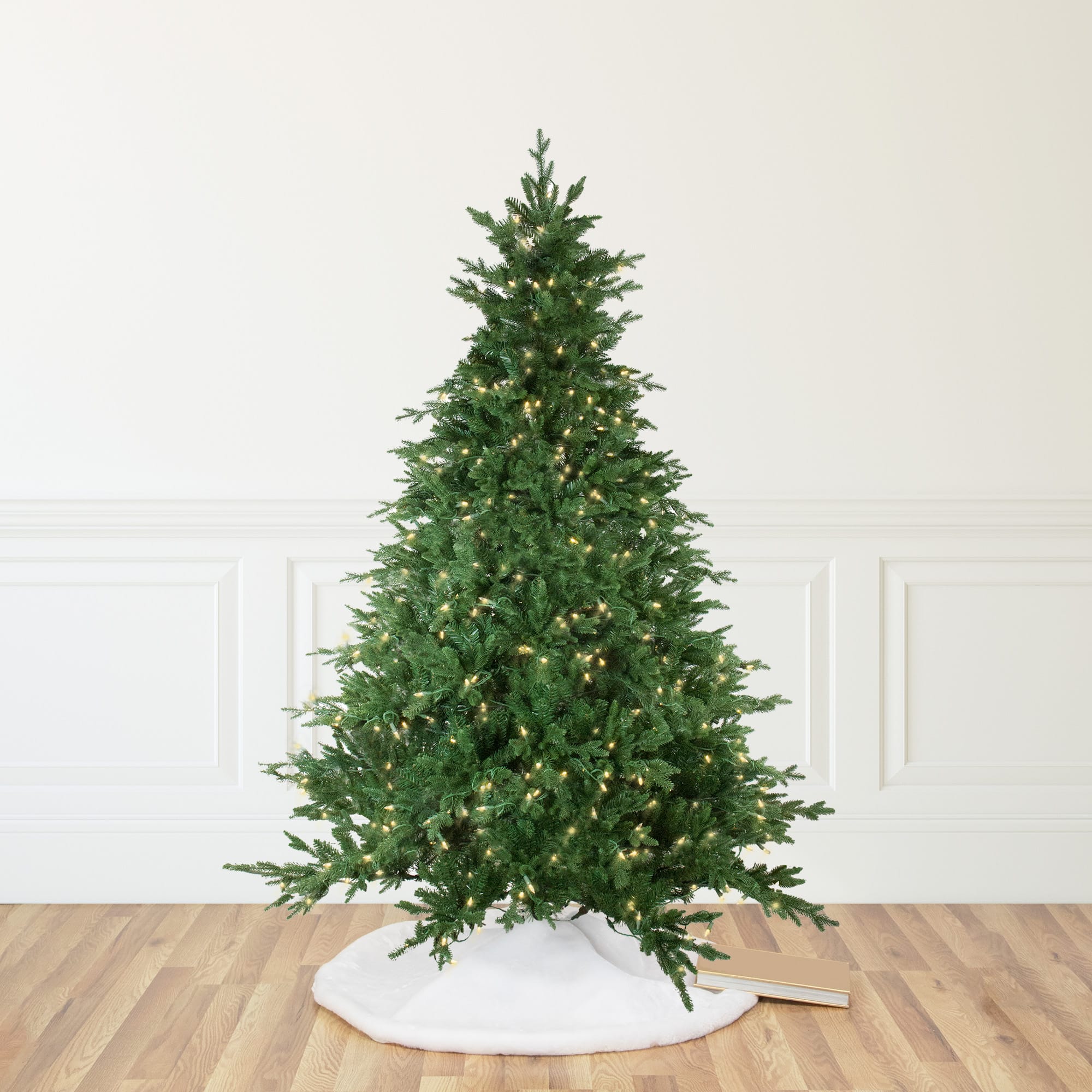 6.5Ft Pre-Lit Real Touch™️ Minnesota Balsam Fir Artificial Christmas Tree, Warm White LED By Northlight in Green | 6.5 ft | Michaels®