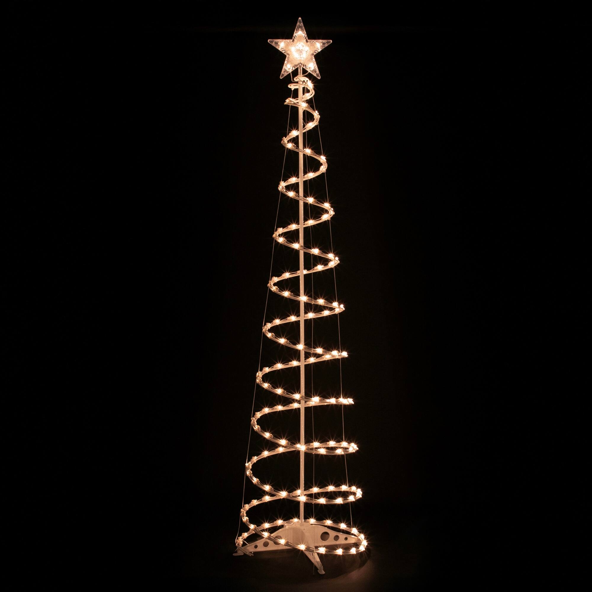 3ft., 4ft., & 6ft. Pre-Lit Spiral Artificial Christmas Tree Set, Clear Lights