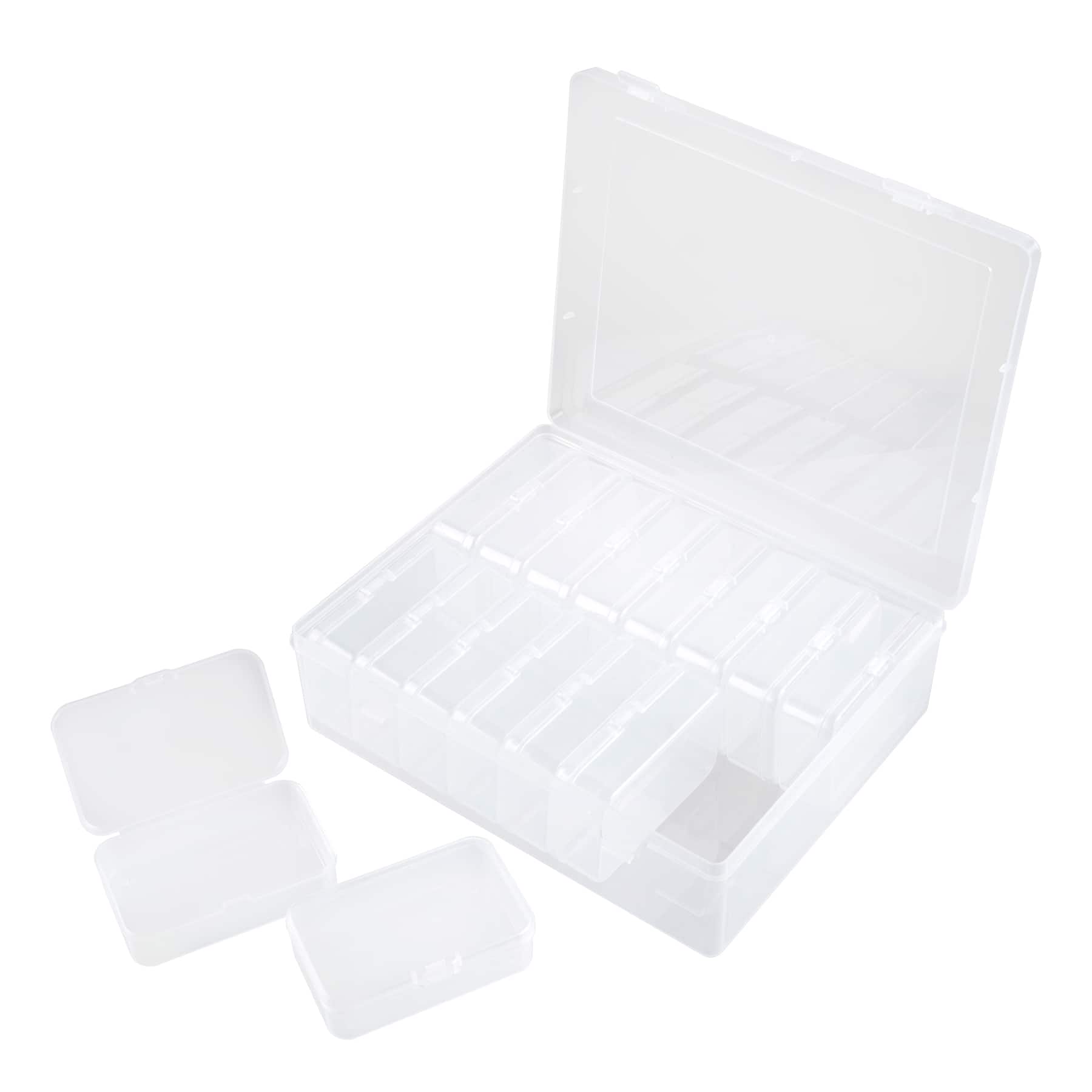 Clear -Compartment Flip-Top Box Plastic Jewelry Organizer by Bead Landing