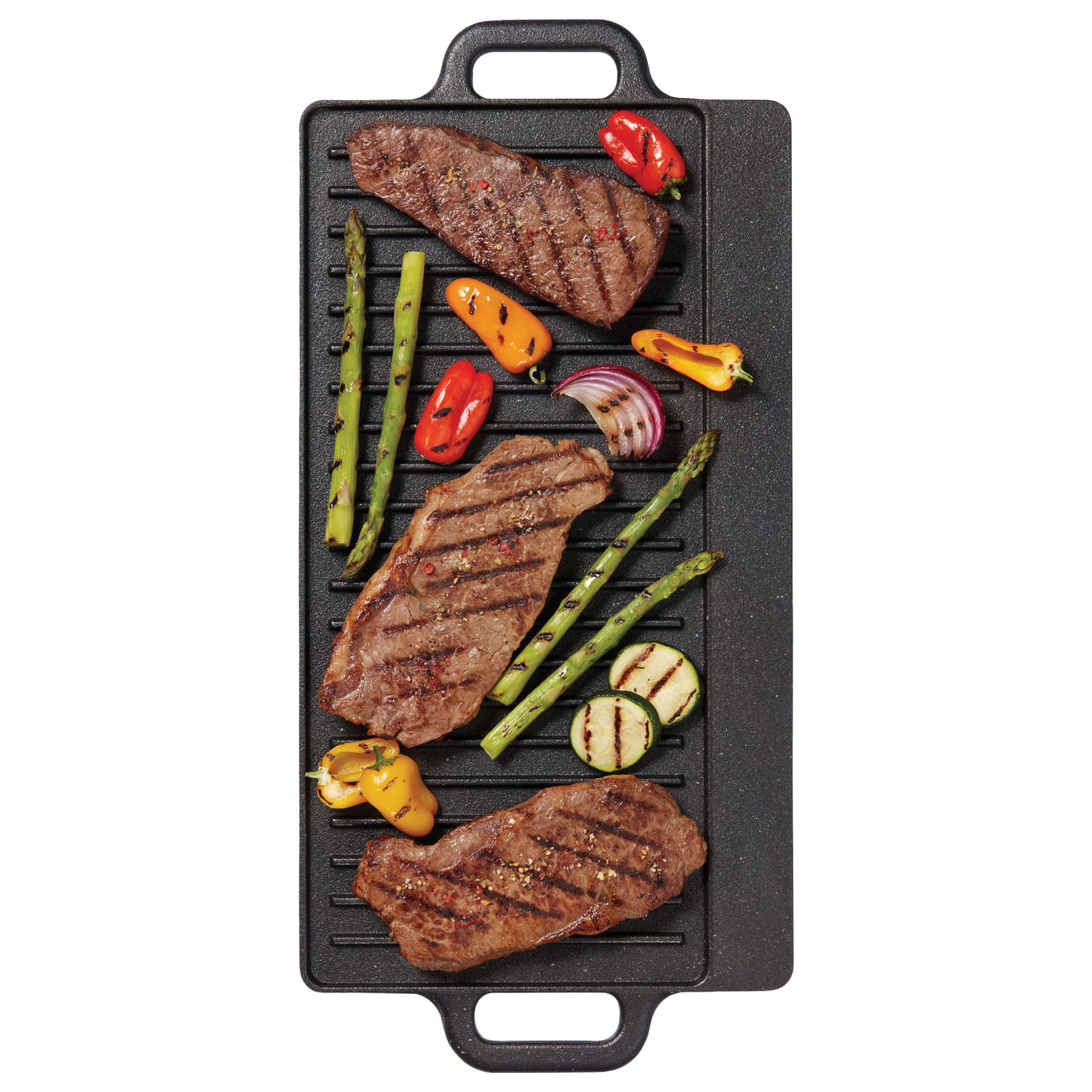 THE ROCK by Starfrit Traditional Cast Iron Reversible Grill Griddle