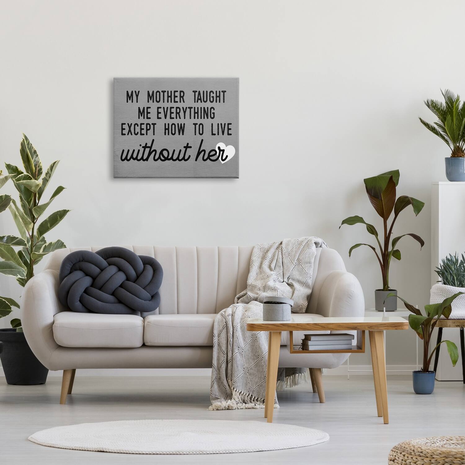 Stupell Industries My Mother Taught Everything Phrase Family Grievance Canvas Wall Art