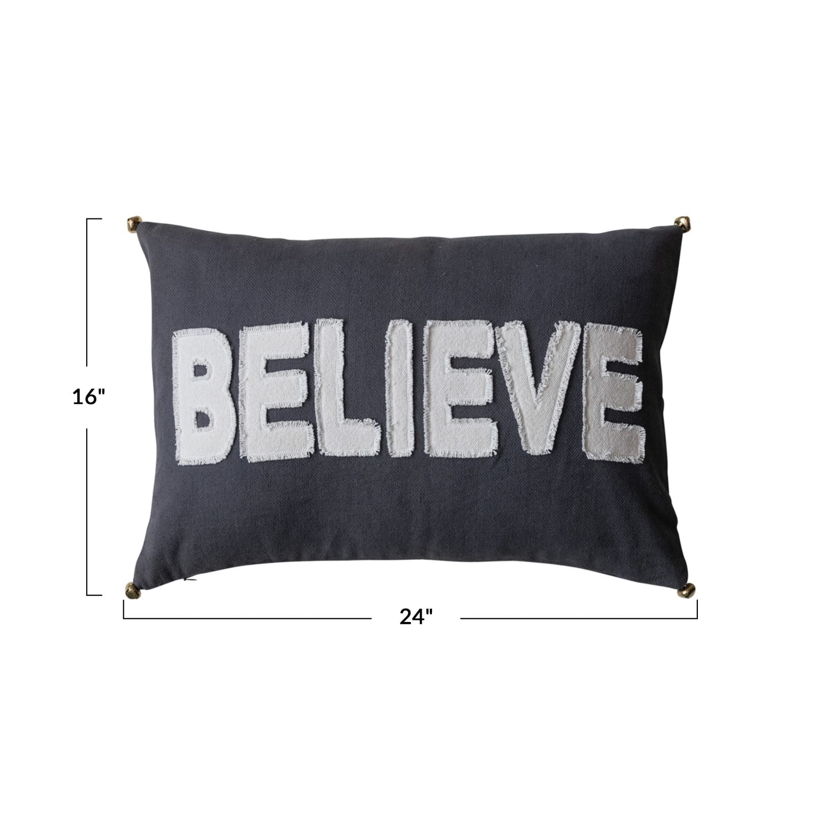 Hello Honey® 24" Believe Cotton Lumbar Pillow