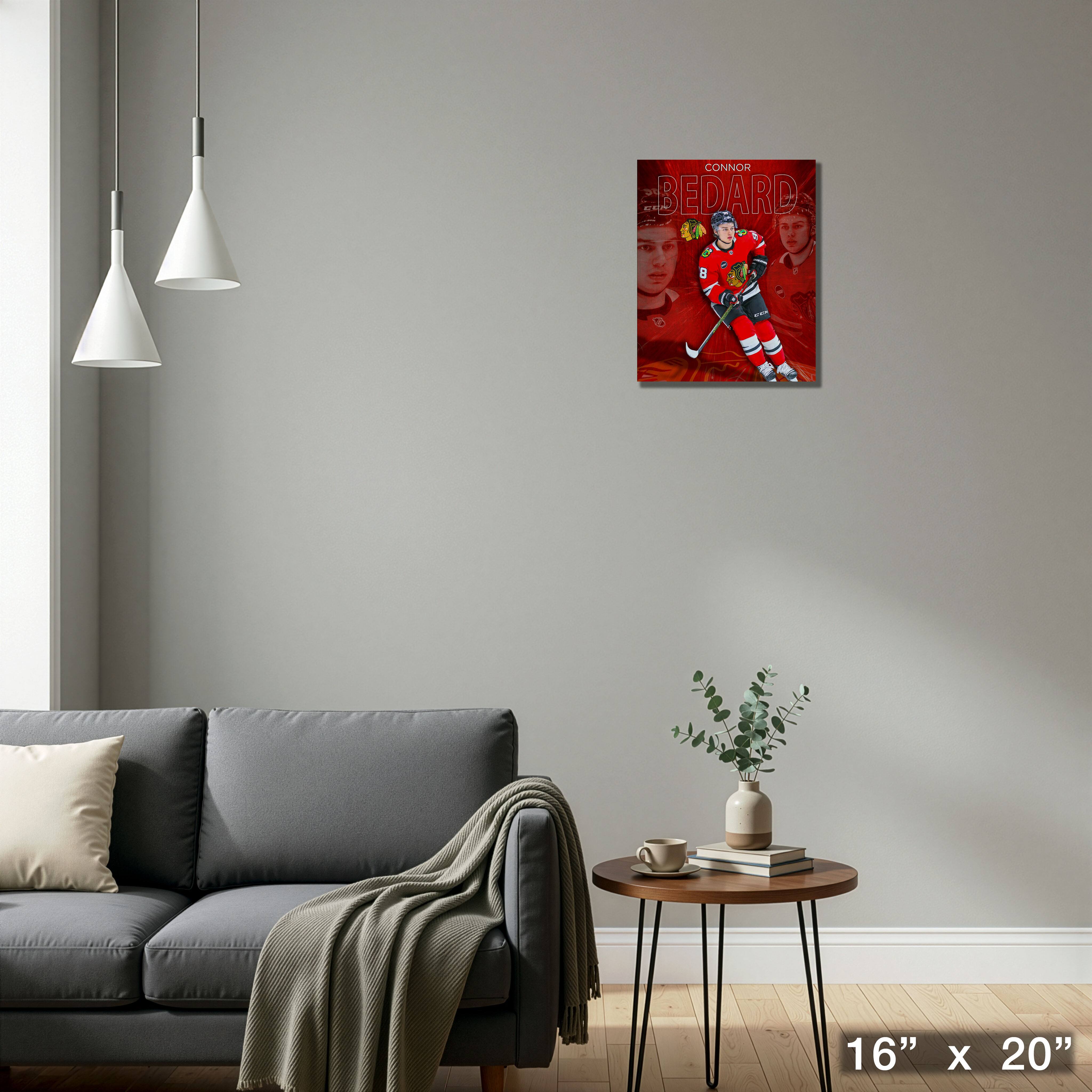 Connor Bedard 16" x 20" Canvas Collage Blackhawks-V