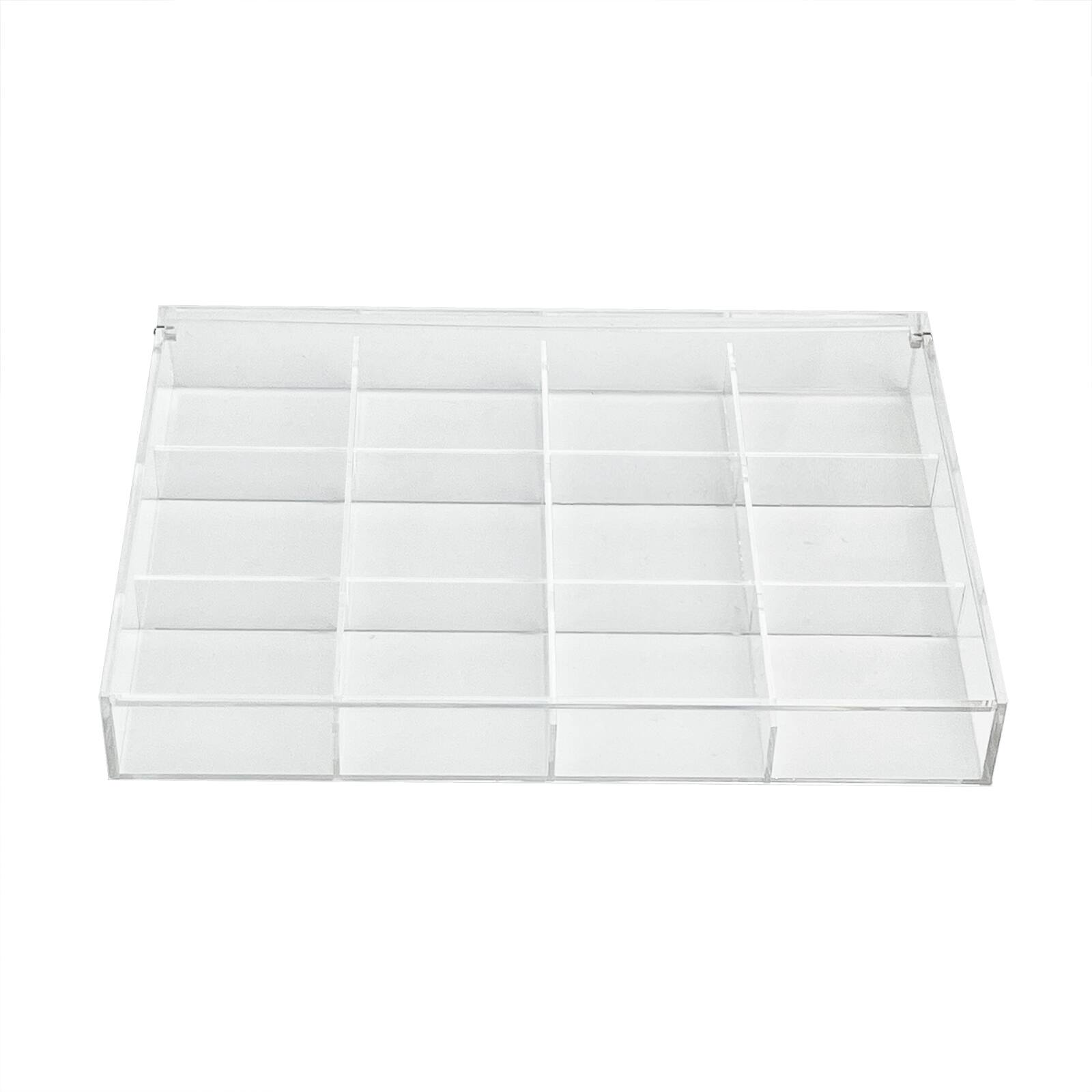 6 Pack: 13.6" Clear 12-Compartment Divided Tray with Lid by Bead Landing™