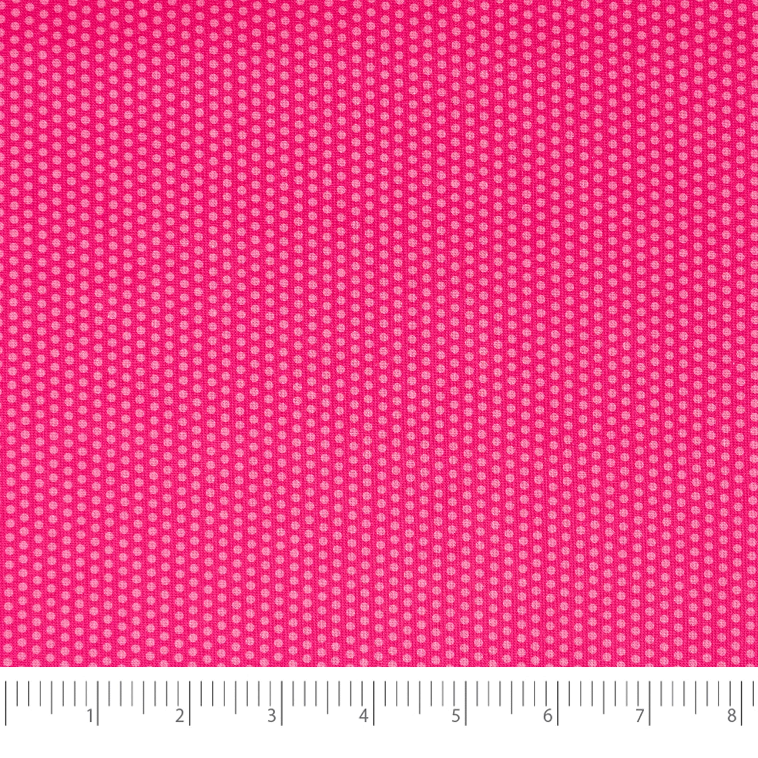 SINGER Raspberry Rockin Roses Tonal Dot Print Cotton Fabric