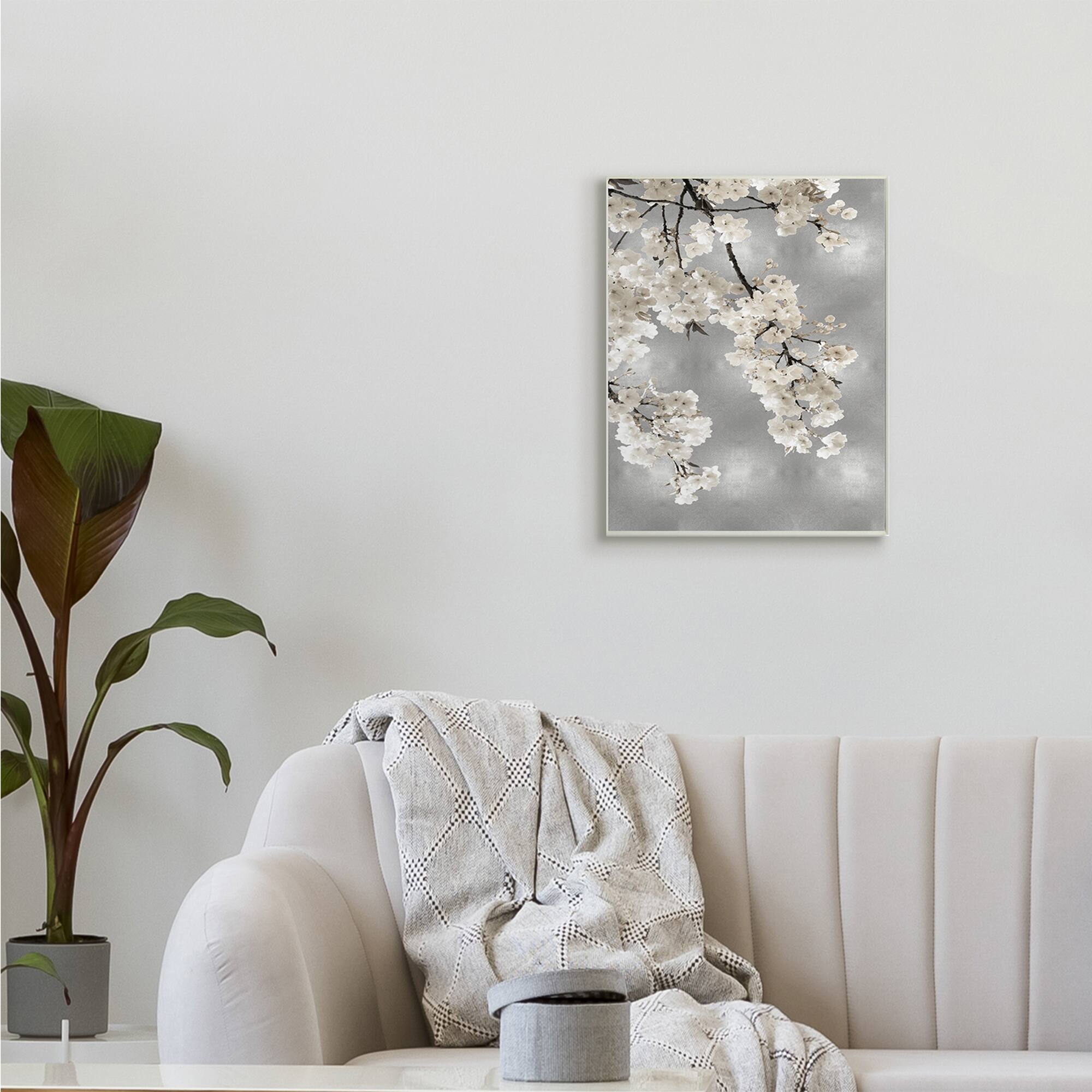 Stupell Industries Spring Blossoms White Flowers Tree Branch Wall Plaque