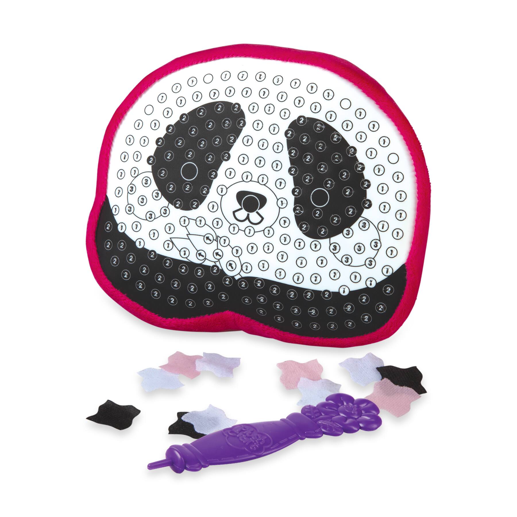 Assorted PlushCraft™ Fabric by Number Animal Pillow Kit