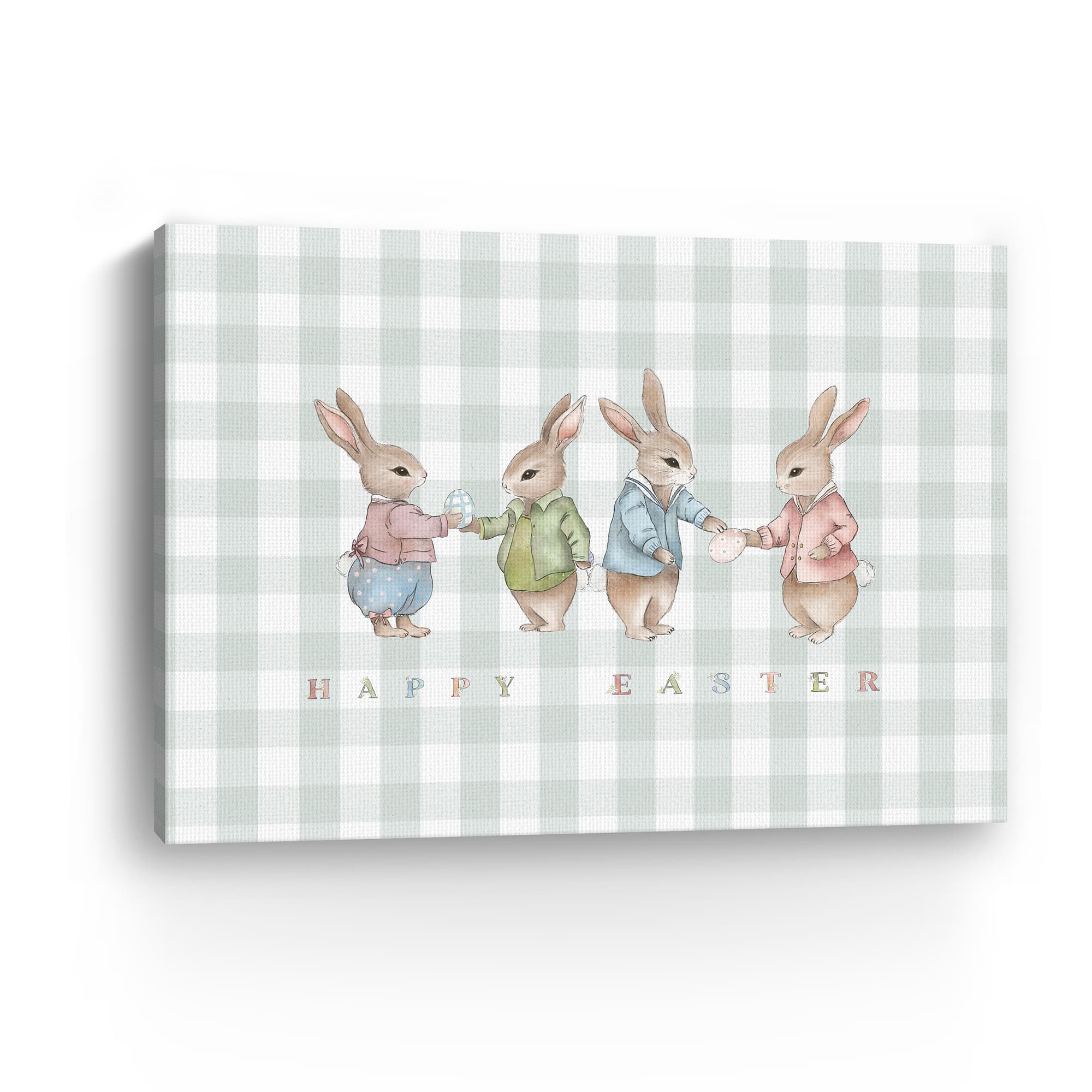 Lumaprints Easter Bunnies Light Canvas Giclée Art