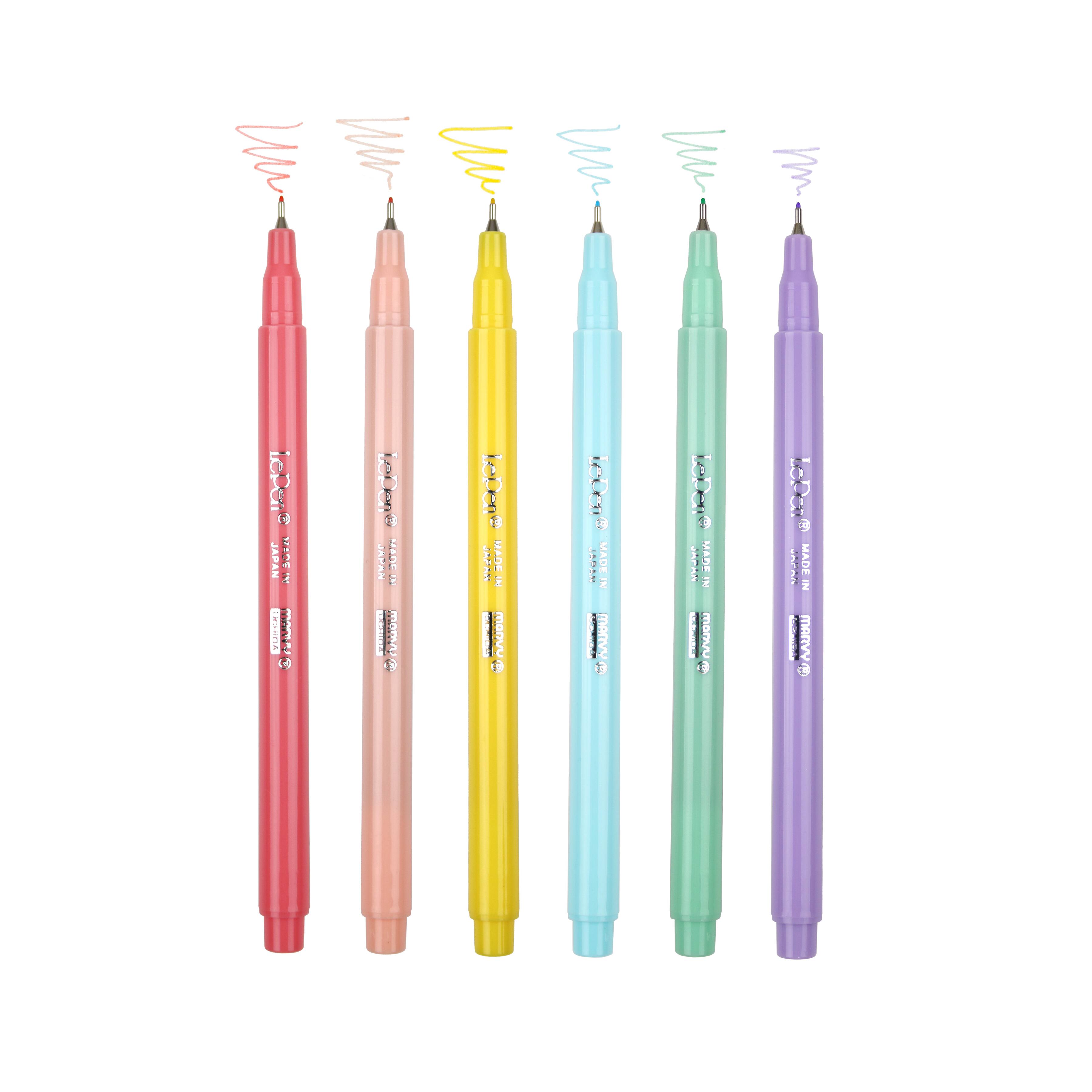 Marvy® Uchida LePen® Extra Fine 6 Colour Pastel Pen Set