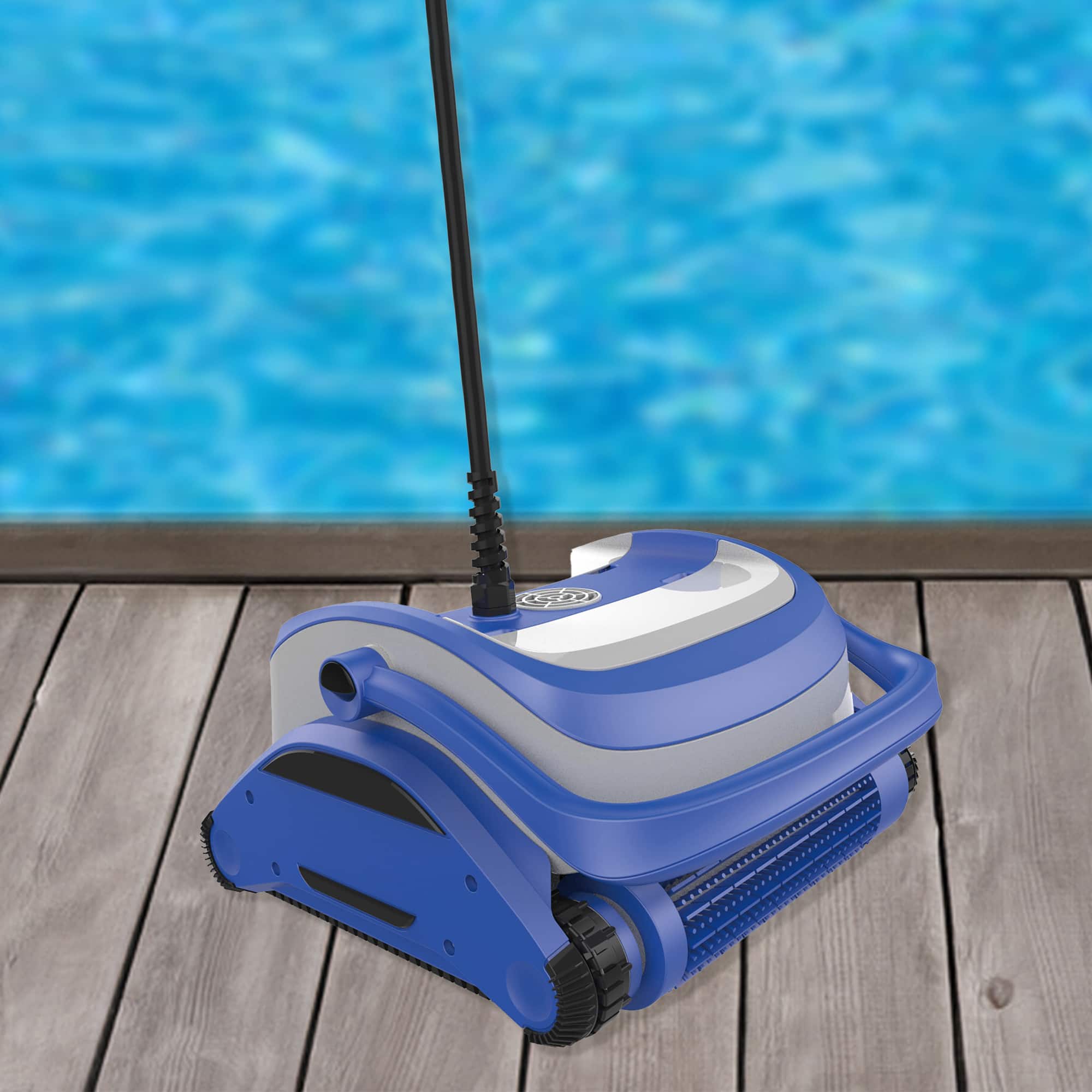 Blue Dual Motor Automatic Wall Climbing Robotic Swimming Pool Cleaner