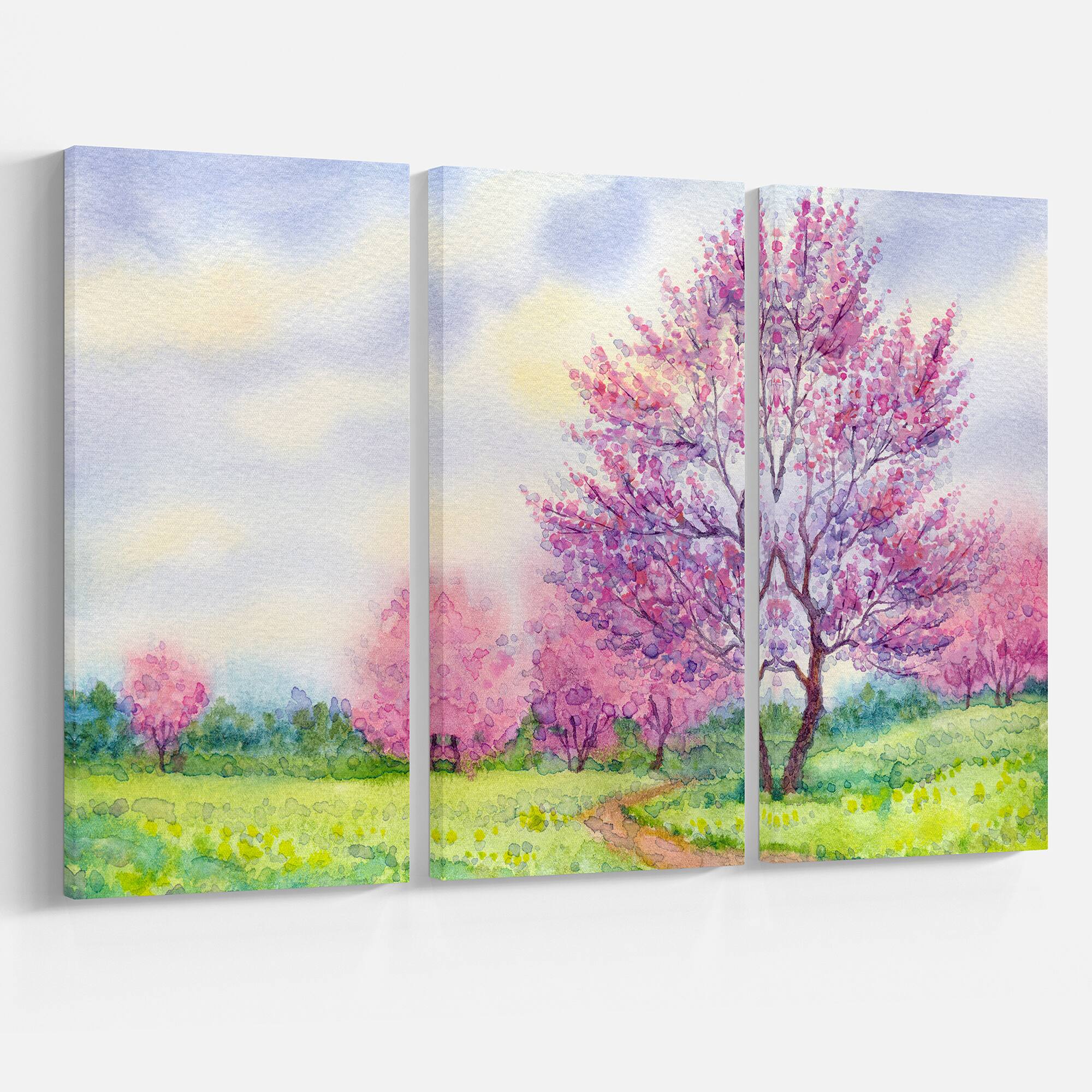 Designart - Purple Spring Landscape
