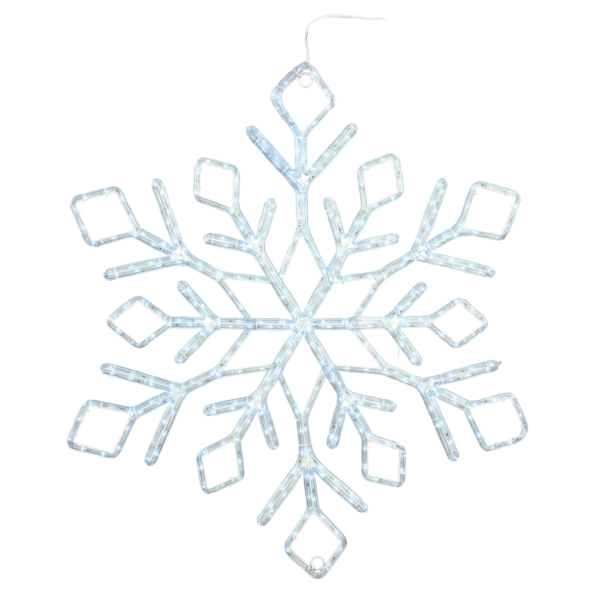 Vickerman Pure White LED Diamond Twinkle Ropelight Snowflake | 36" | Michaels®