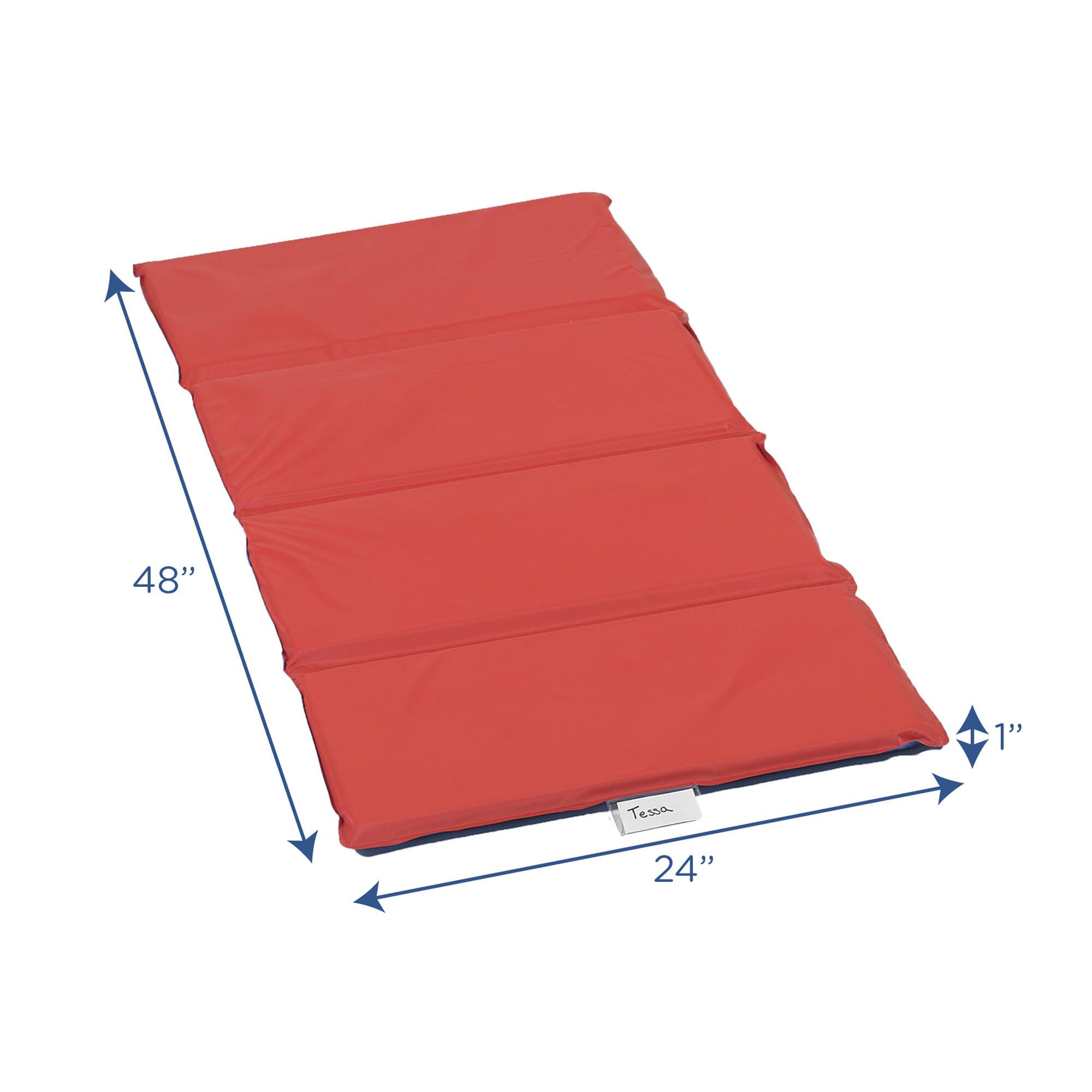 Children's Factory Red & Blue 4 Section Folding Rest Nap Mat