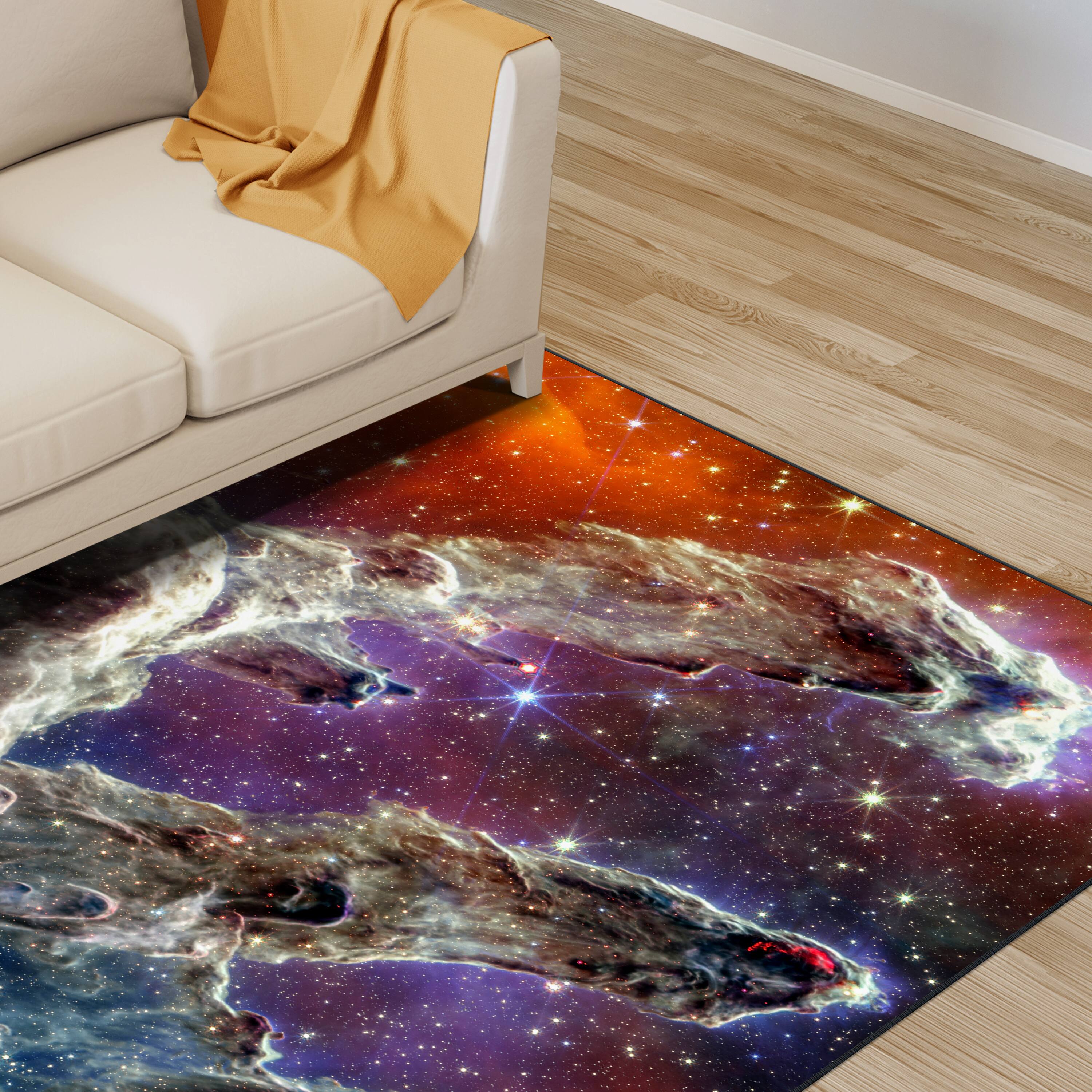 Empire Art Direct 5ft. x 7.5ft. The Hubble Space Telescope Washable Area Rug