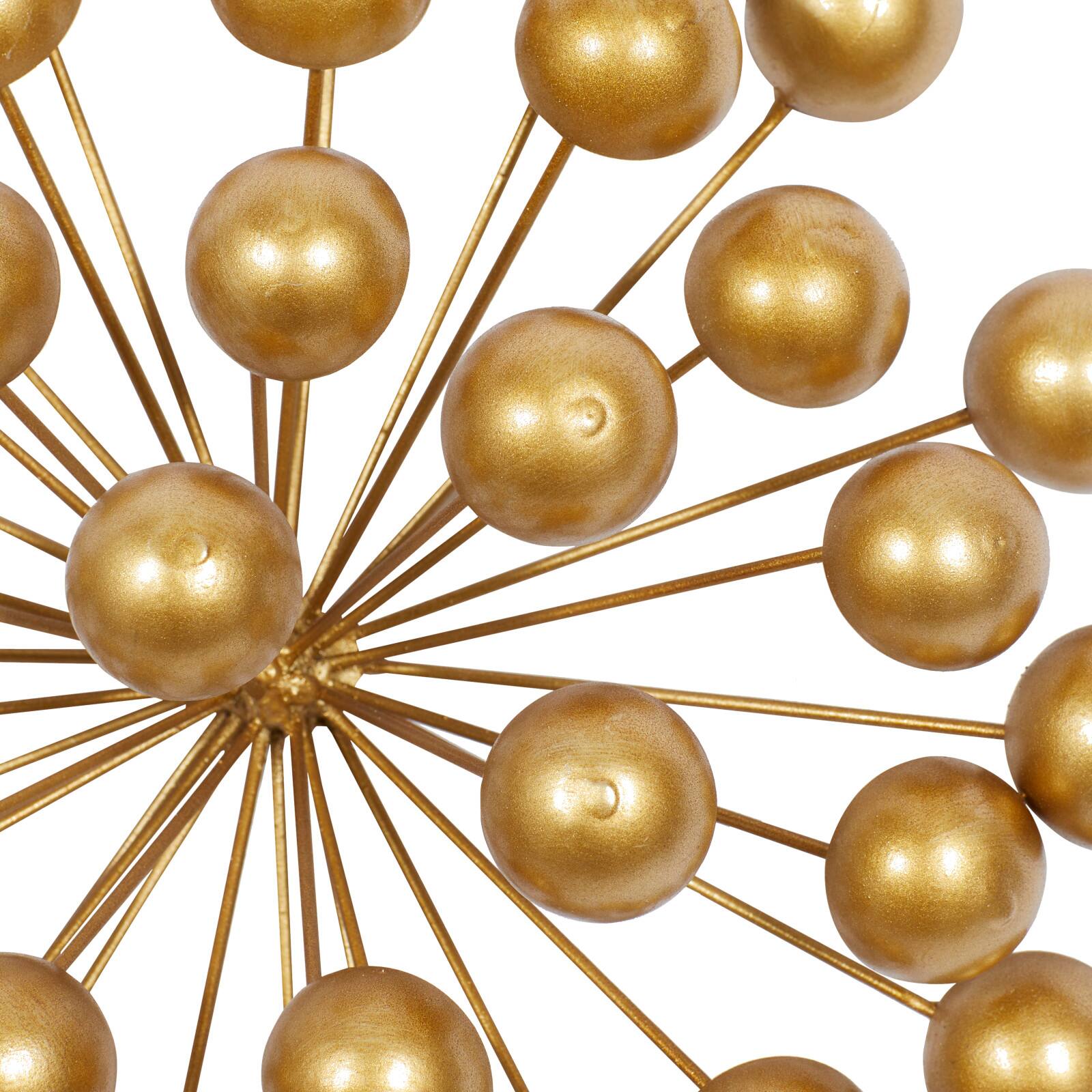 CosmoLiving by Cosmopolitan 12" Gold Metal Modern Orb Sculpture