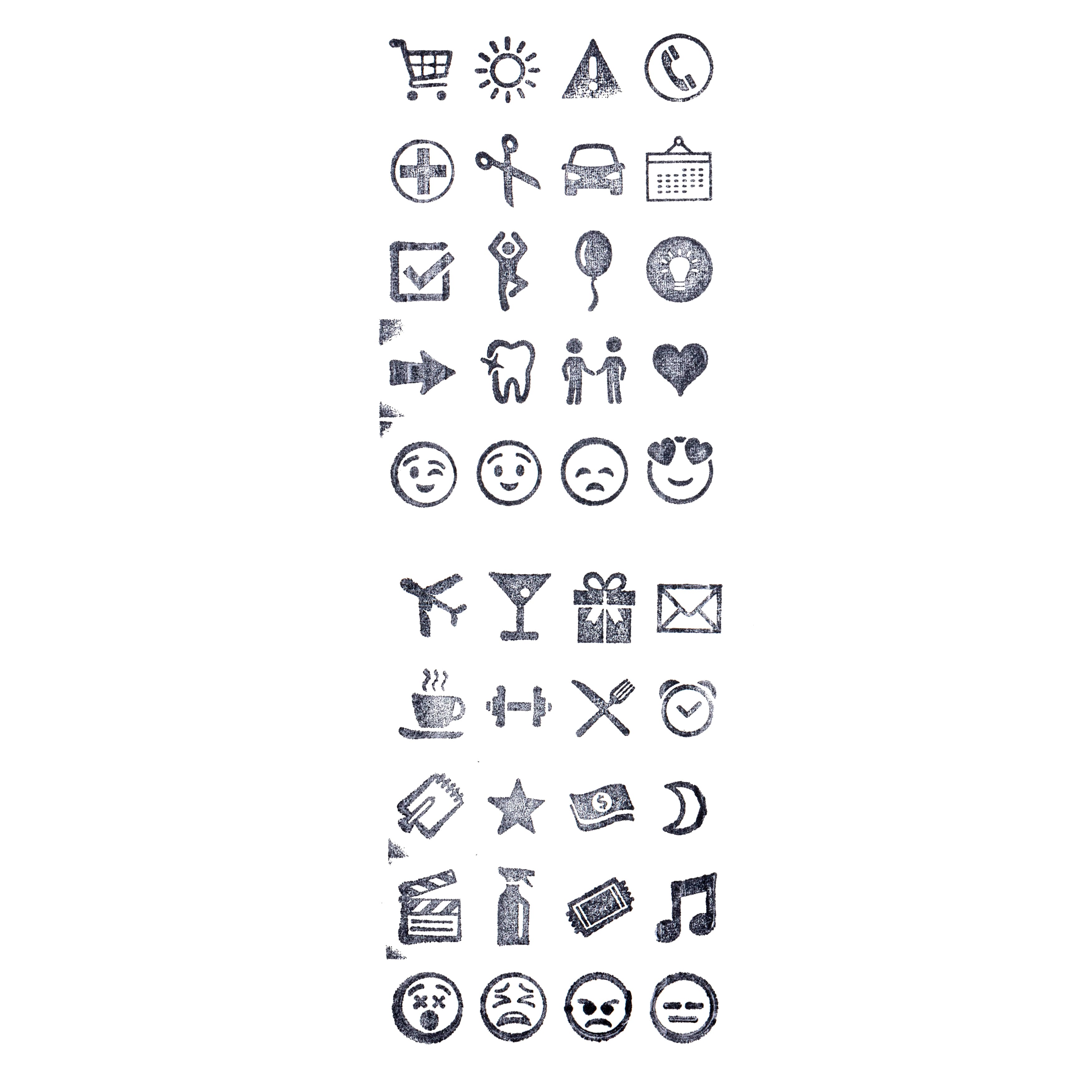 Icon & Emoji Wood Stamp Set by Recollections™
