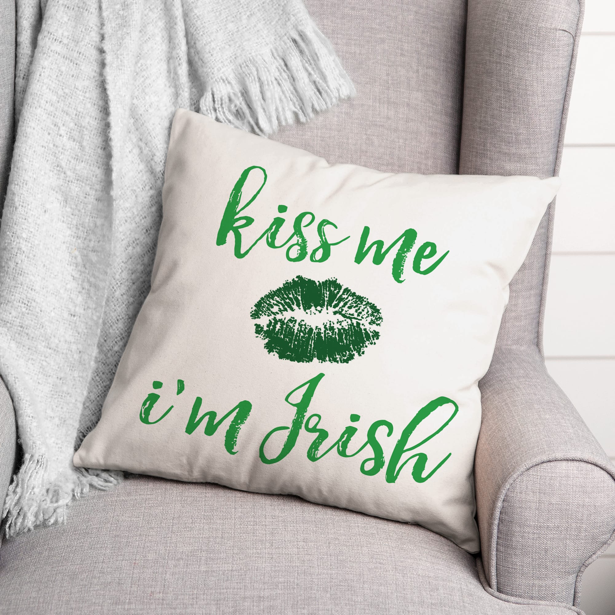 Kiss Me Throw Pillow