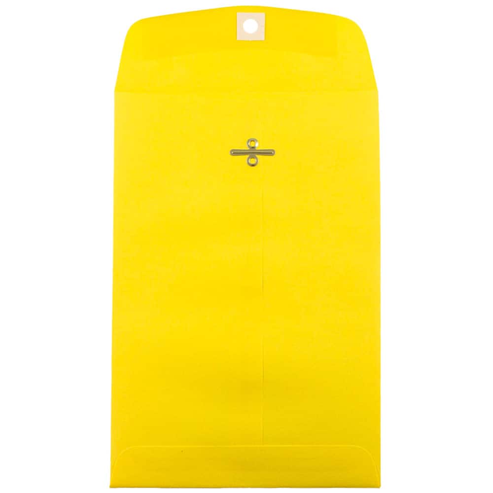 JAM Paper 6" x 9" Yellow Open End Catalog Recycled Envelopes